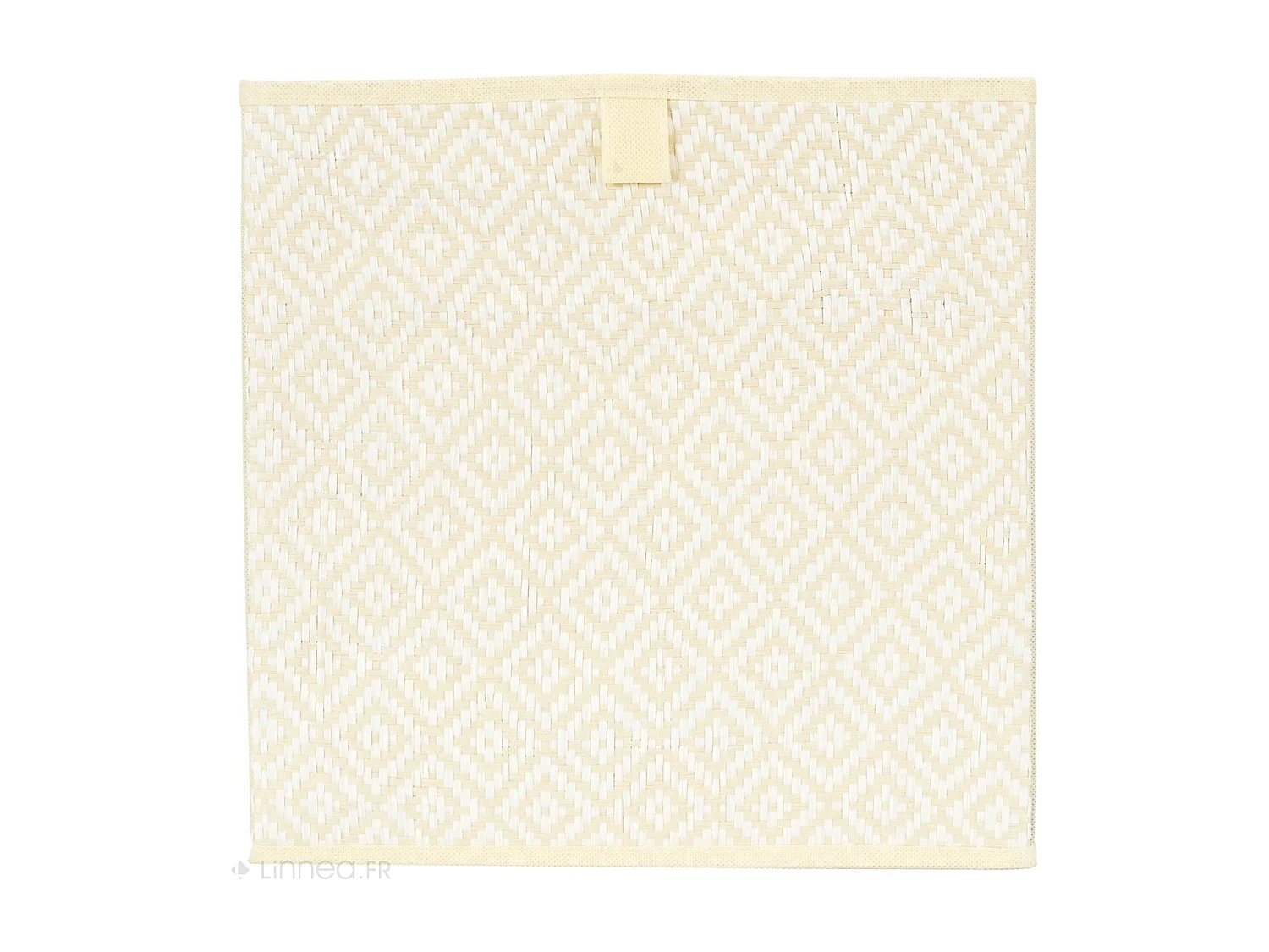 Cube de rangement 30x30x30 cm collection BRAID motif tressé blanc 27L