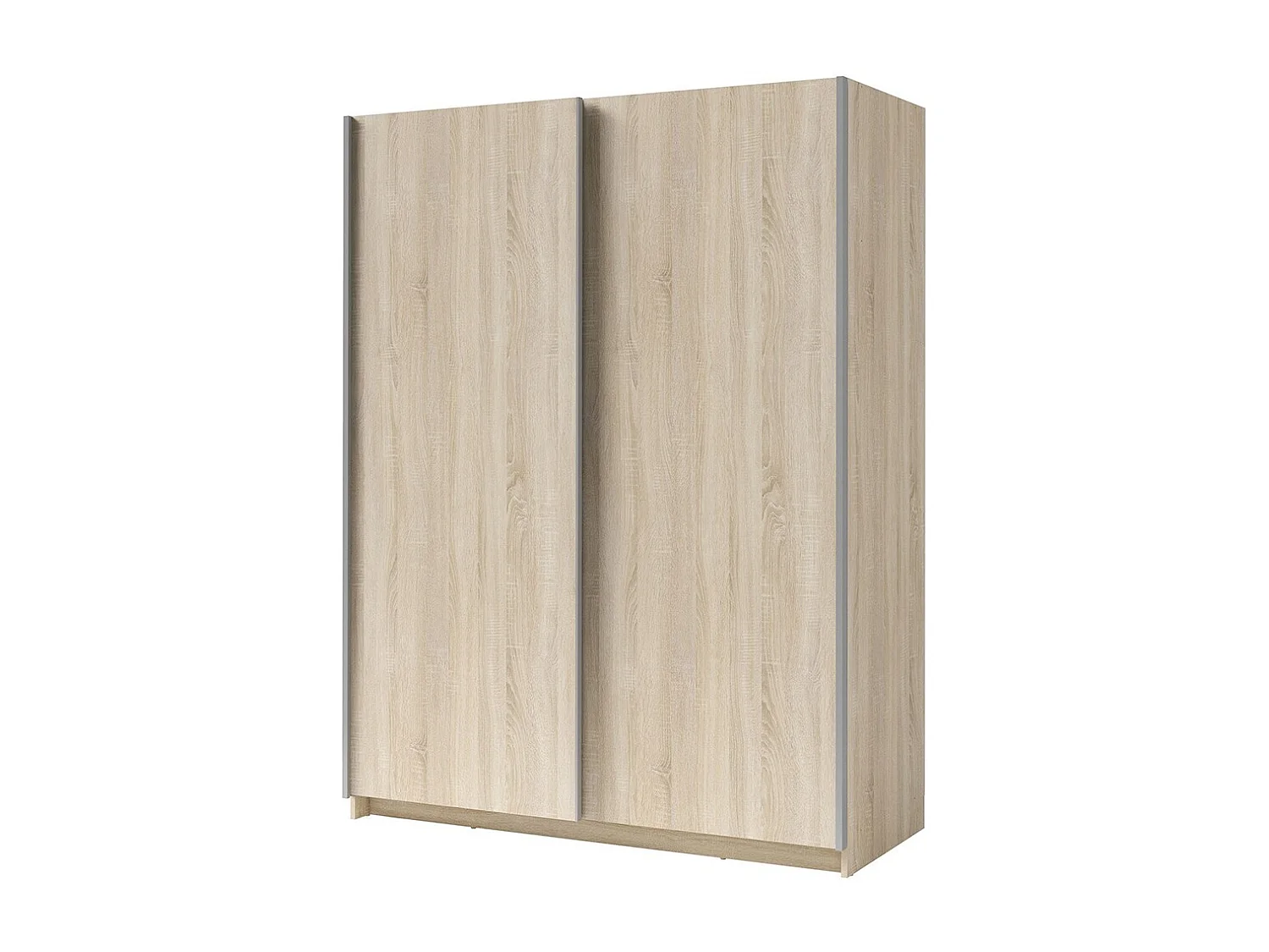 Schwebetürenschrank 2 Türen - Kollektion GOZU - Farbe Sonoma-Eiche - 180 x 198 x 62 cm