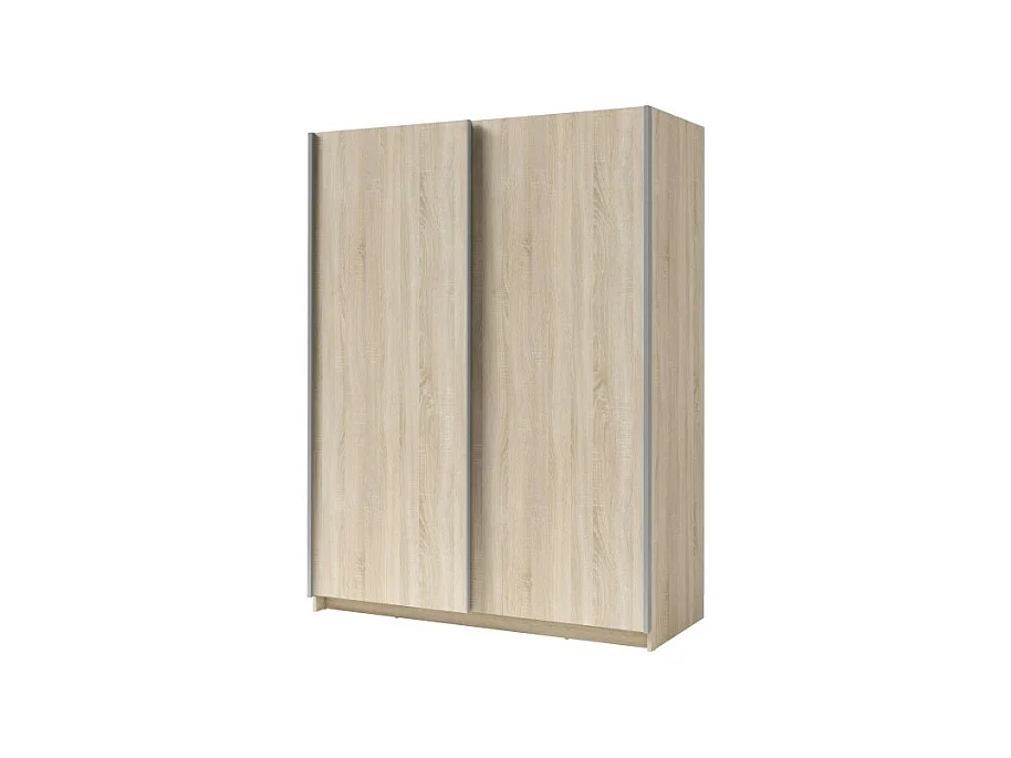 Kledingkast met 2 schuifdeuren - Collectie GOZU - Kleur Sonoma eik - 150 x 198 x 62 cm