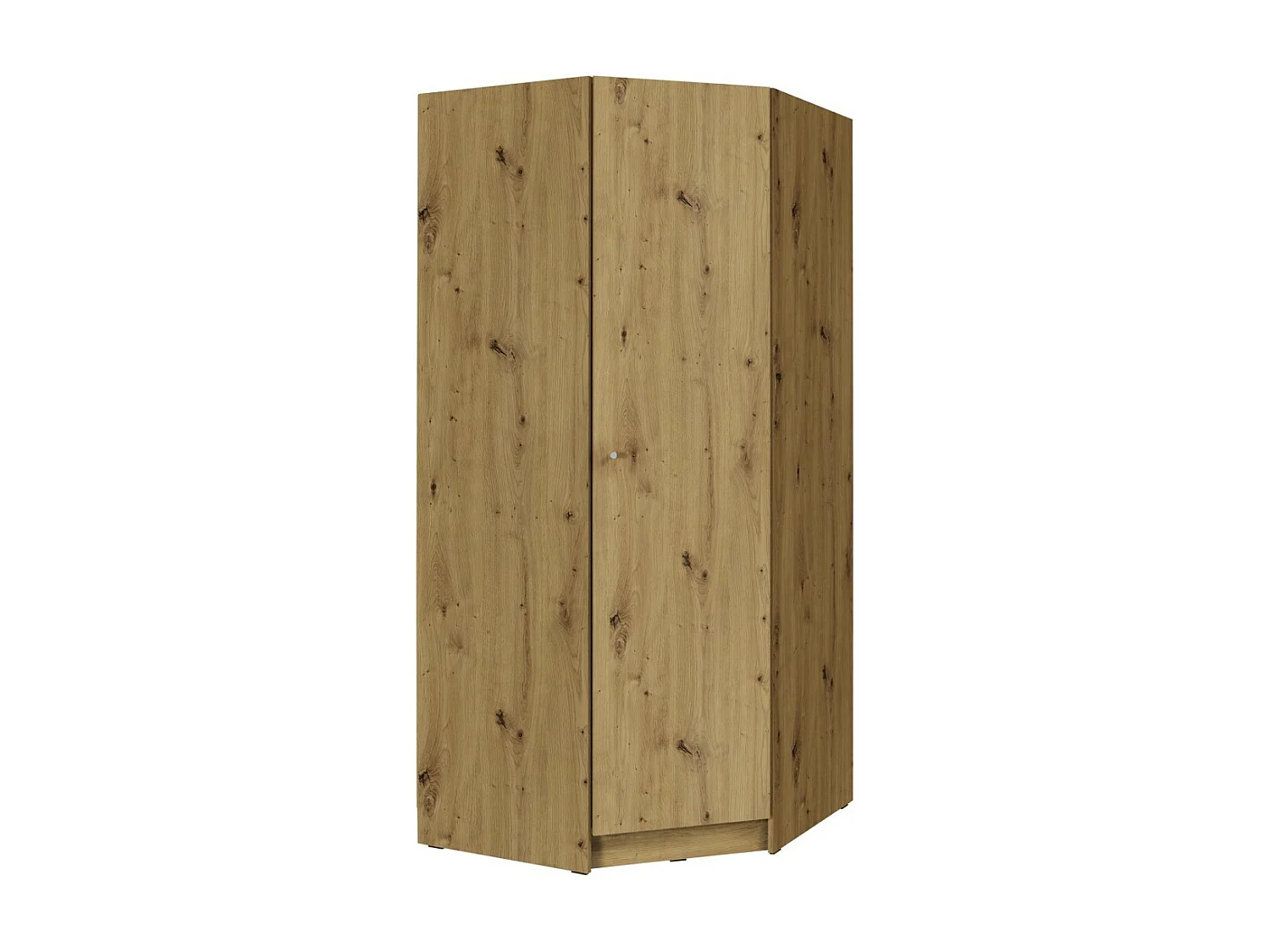 Kompletter Eckkleiderschrank aus der Kollektion KANELLE in hellem Eichenfarbton.