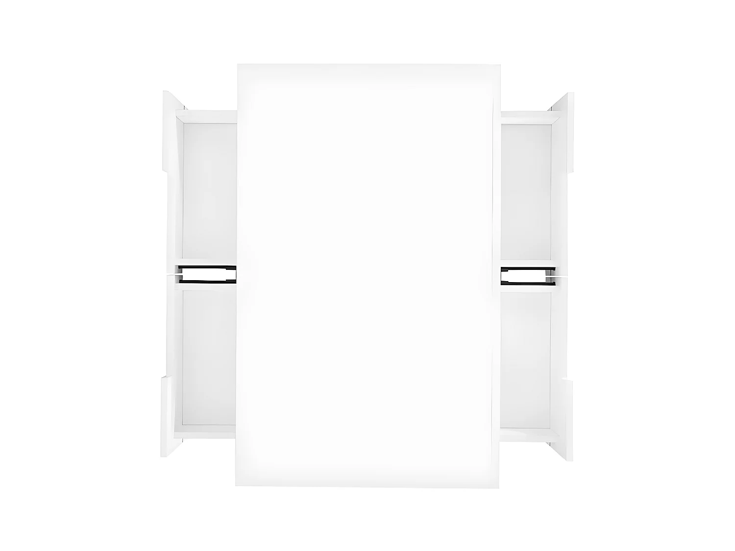 Mesa de centro con LED - acabado brillante - 4 cajones delanteros y traseros - Blanco