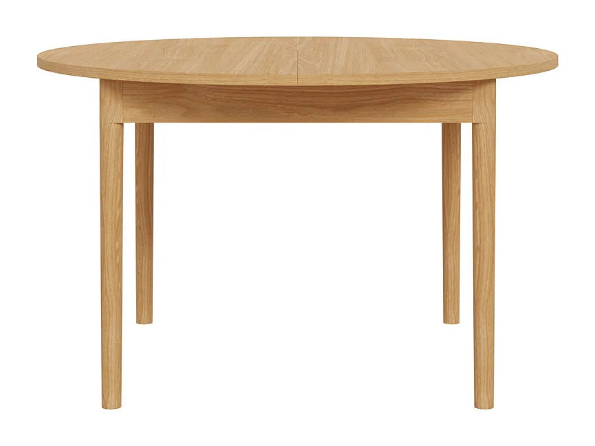 Table extensible L. 130/165 cm décor chêne pieds en bois - VIVIAN