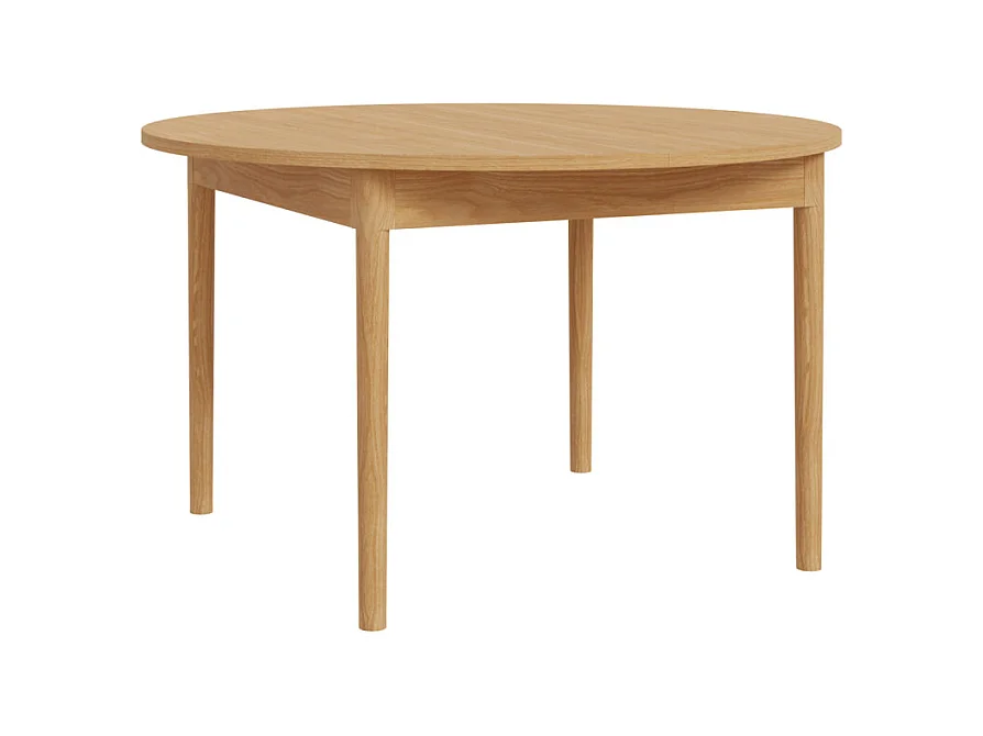 Table extensible L. 130/165 cm décor chêne pieds en bois - VIVIAN