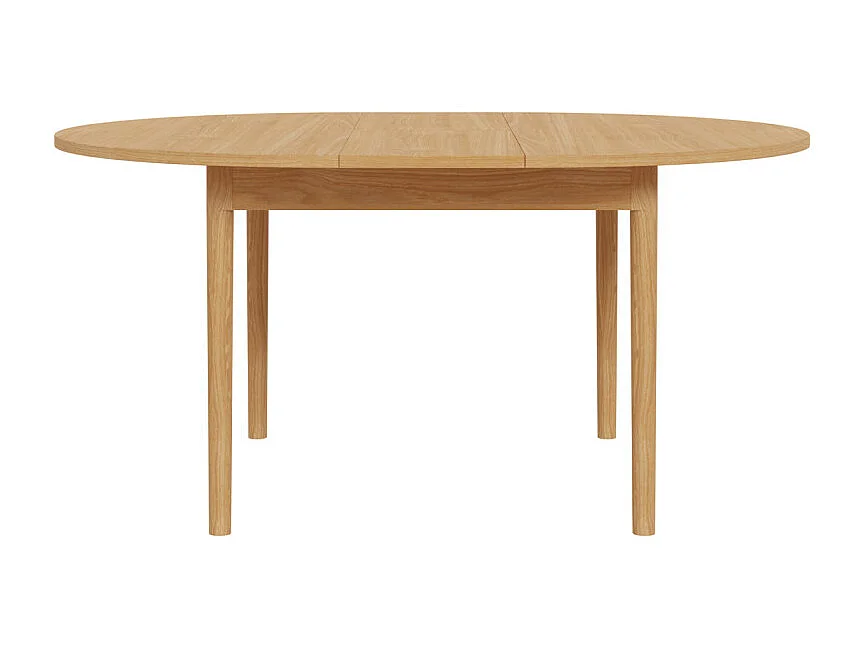Table extensible L. 130/165 cm décor chêne pieds en bois - VIVIAN