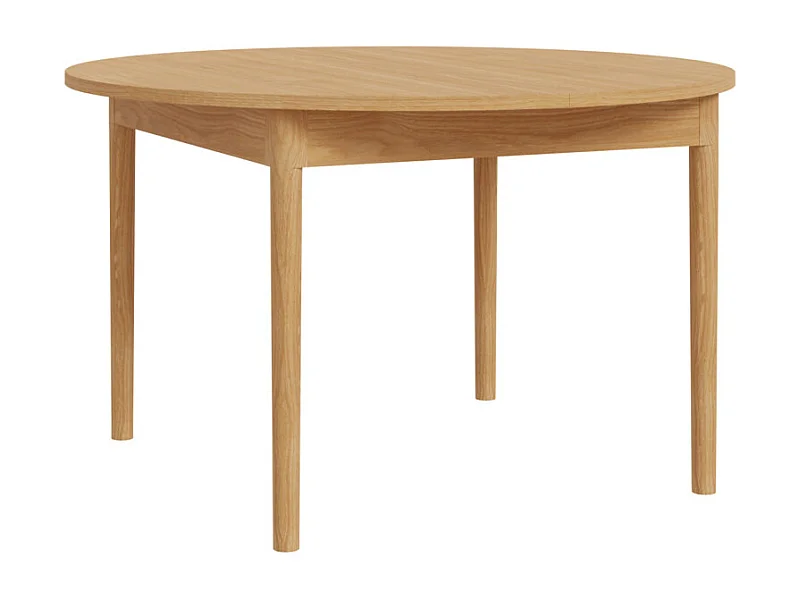 Table extensible L. 130/165 cm décor chêne pieds en bois - VIVIAN