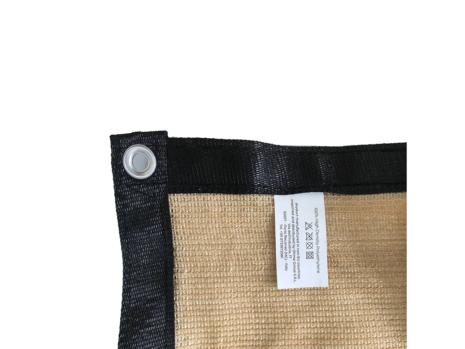 Telo Frangivista Rebecca Mobili Celtis 200x10000 Polietilene Hdpe Alluminio Beige Nero