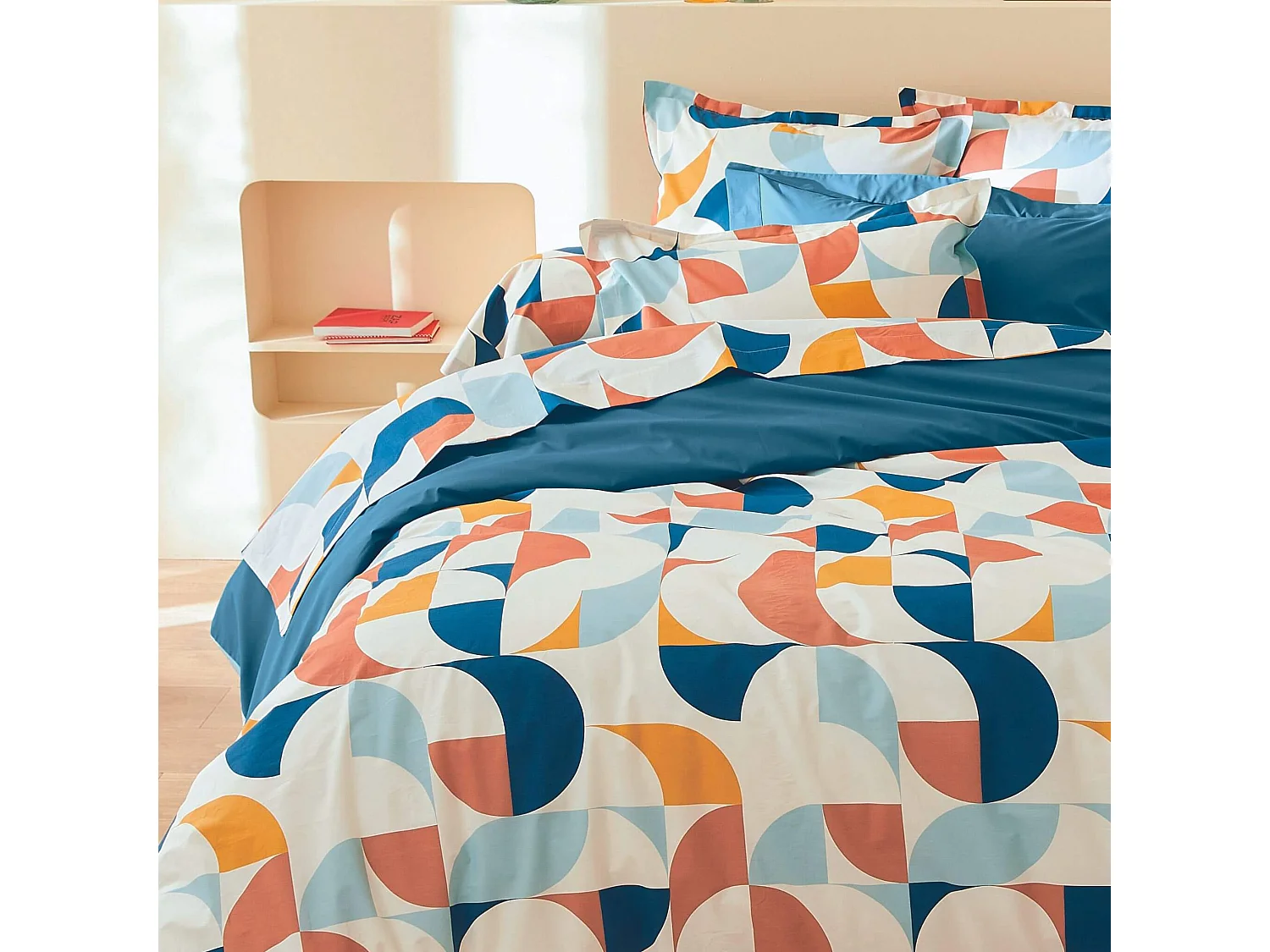 Parure de lit Modulo cobalt - Tradilinge 260x240