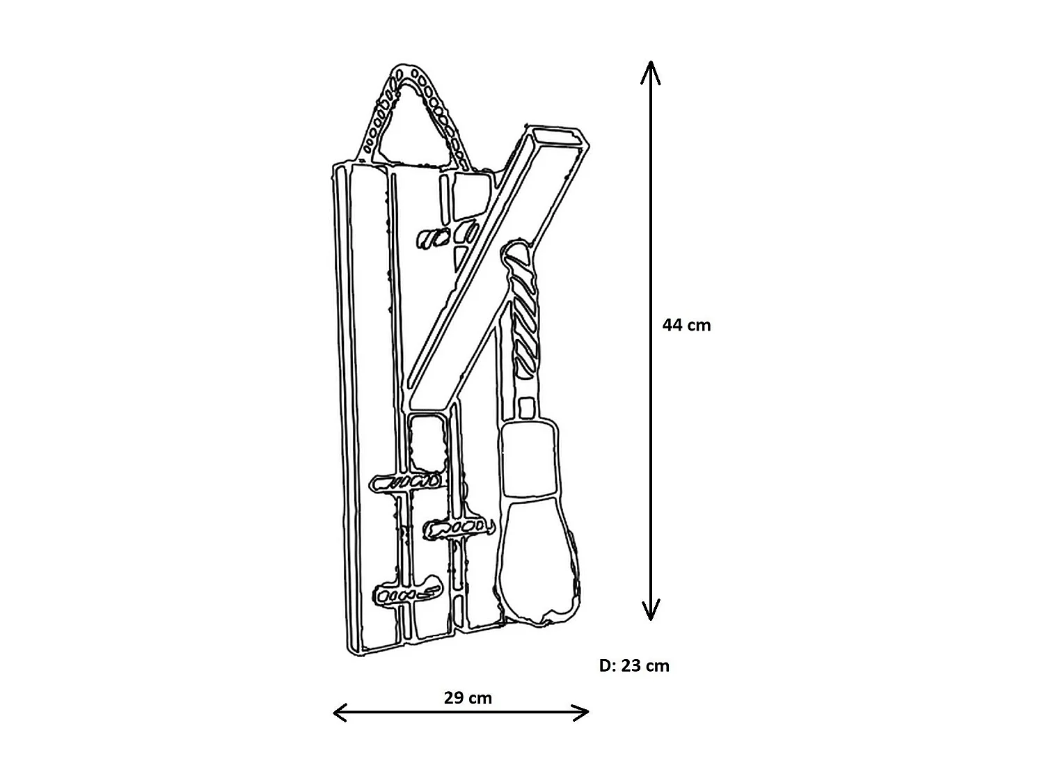 Applique murale Etarin H44cm Pin massif Naturel et Corde Beige