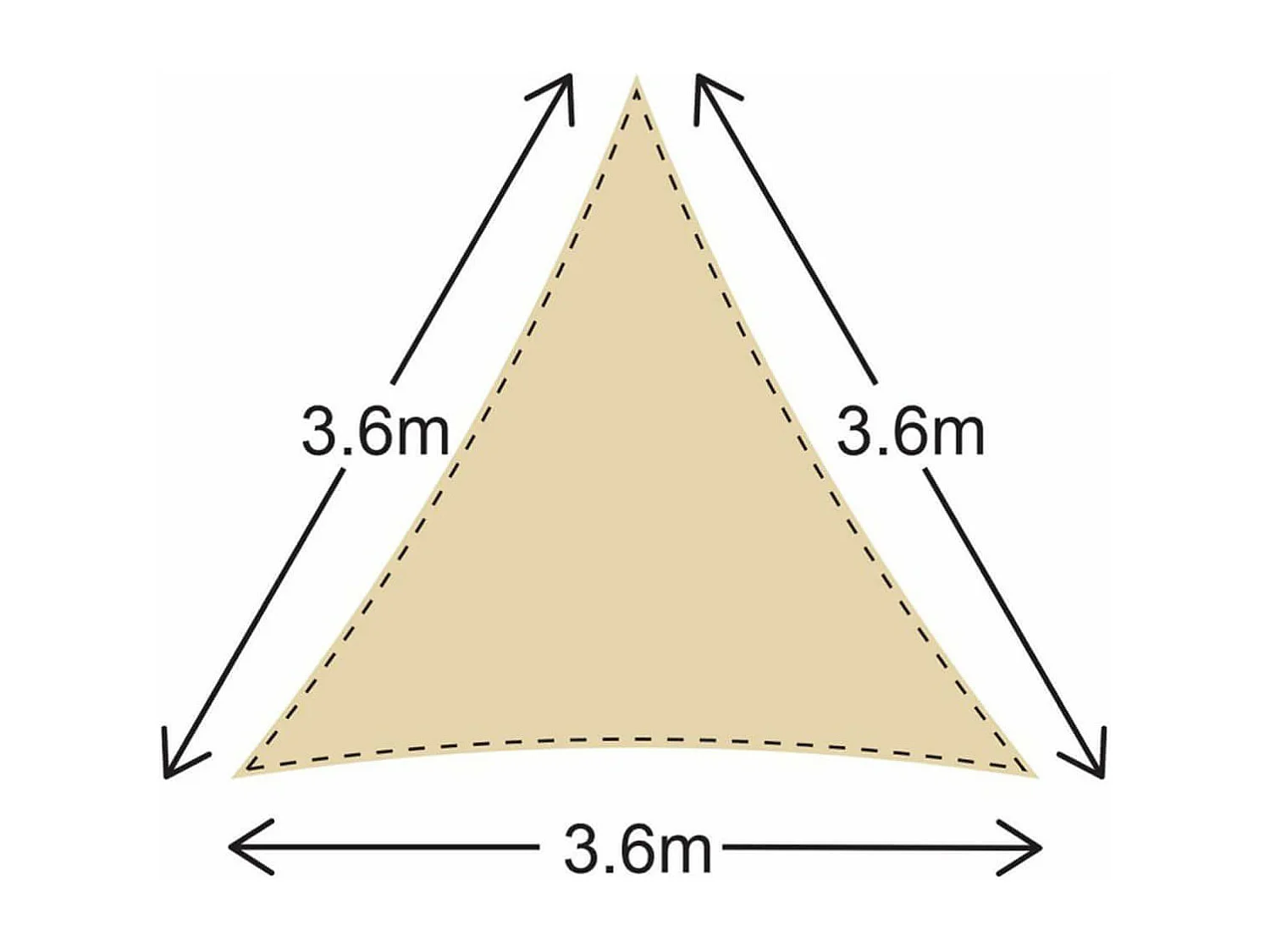 Toldo Vela Rebecca Mobili Gulab 360x360x360 Poliéster Impermeable Acero Blanco Crema