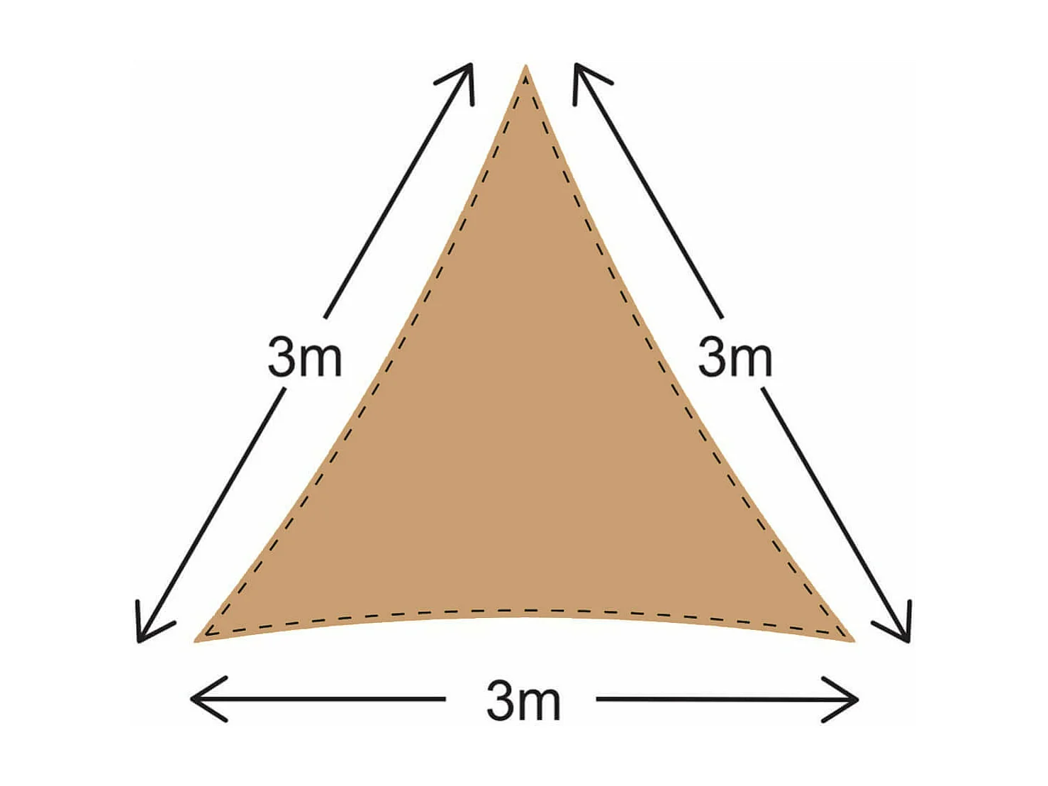 Toldo Vela Rhus 300x300x300 Poliéster Impermeável Aço Bege Escuro