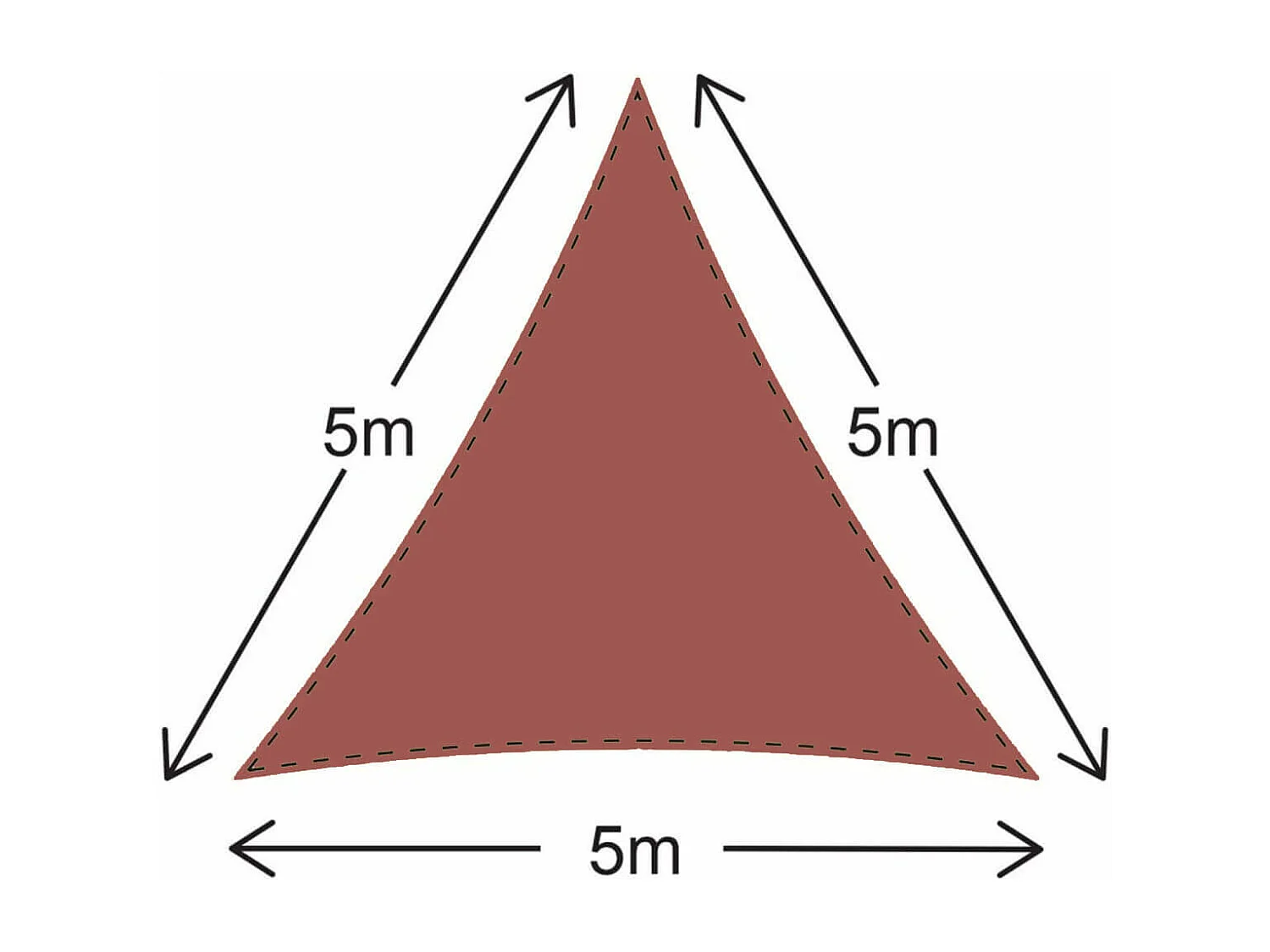 Toldo Vela Rebecca Mobili Palma 500x500x500 Poliéster Impermeable Acero Rojo