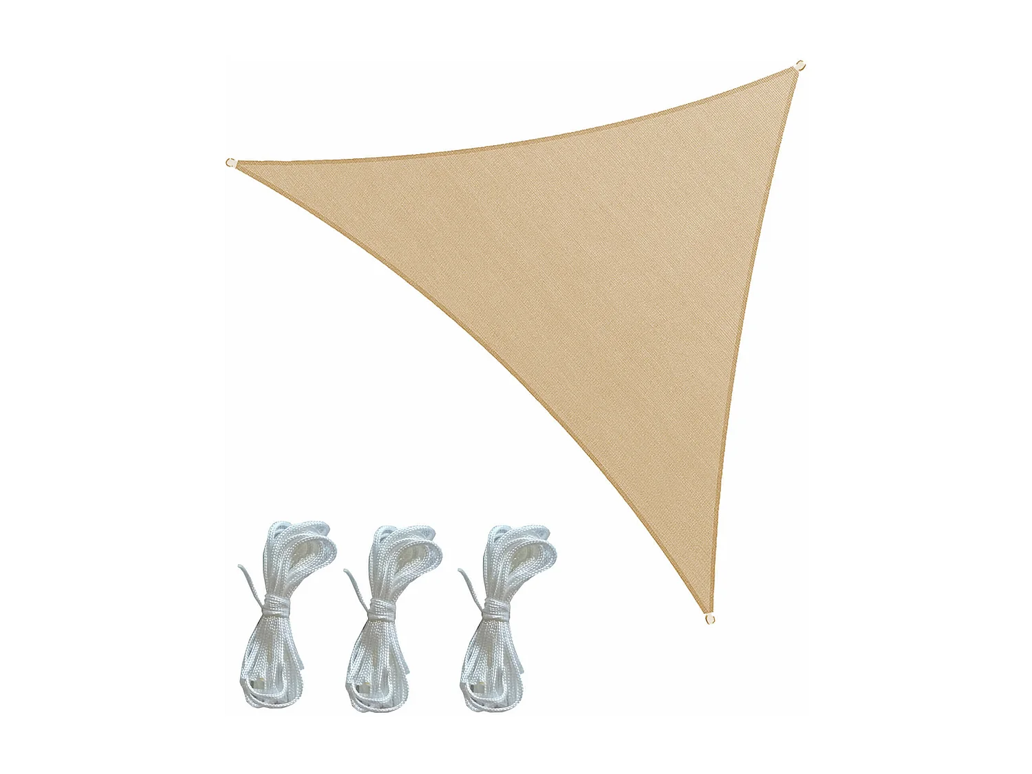 Toldo Vela Mopane 360x360x360 Poliéster Impermeável Aço Bege Escuro