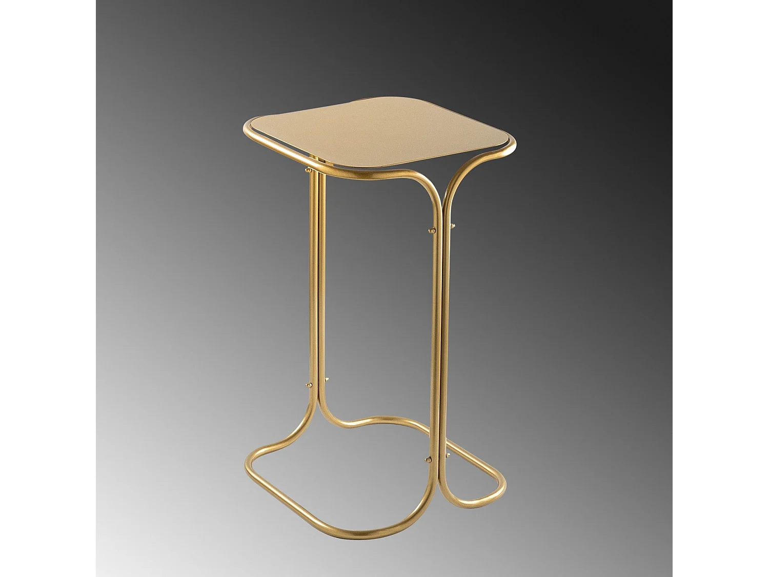 Table basse Hazan 30x30cm Métal Or