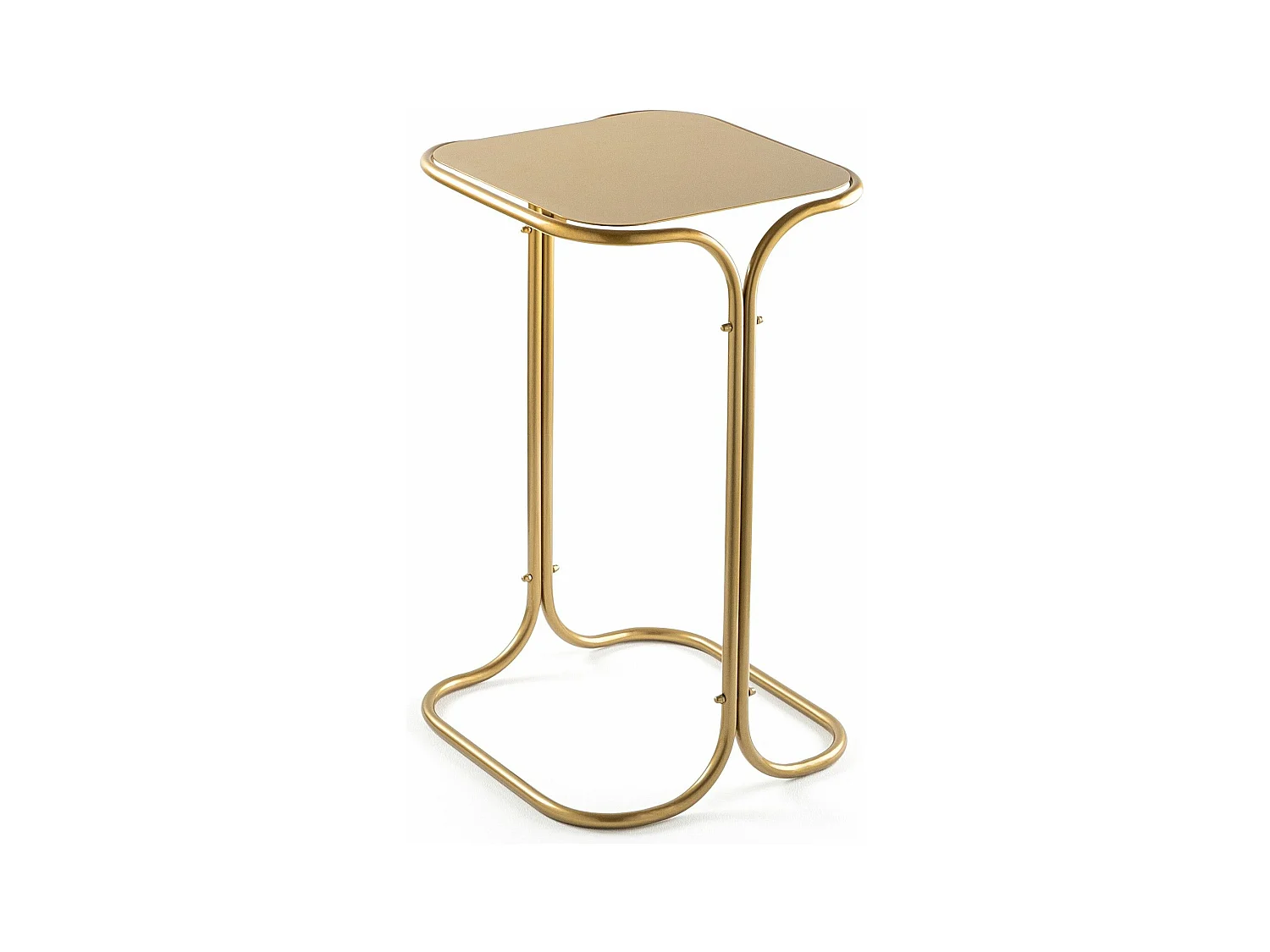 Table basse Hazan 30x30cm Métal Or