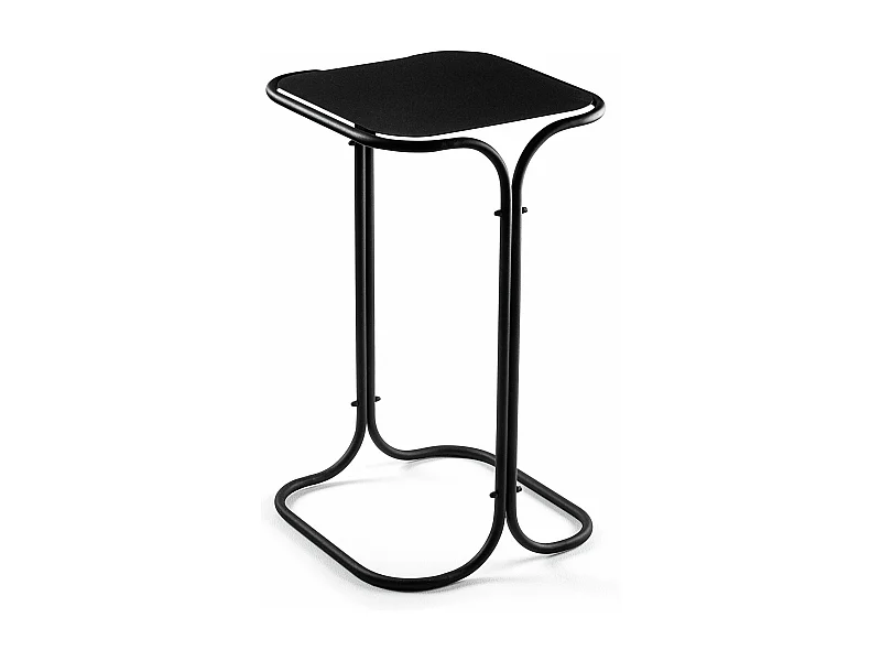 Table basse Hazan 30x30cm Métal Noir