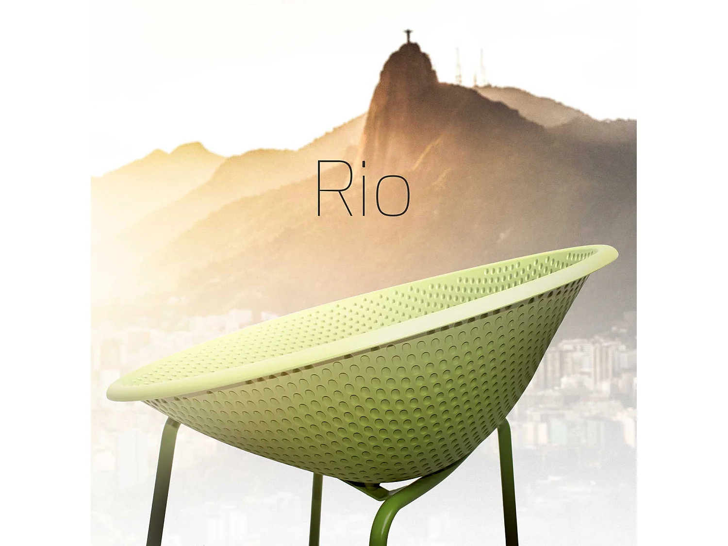Rio - Set Di 4 Sgabelli H75Cm In Pp-Verde