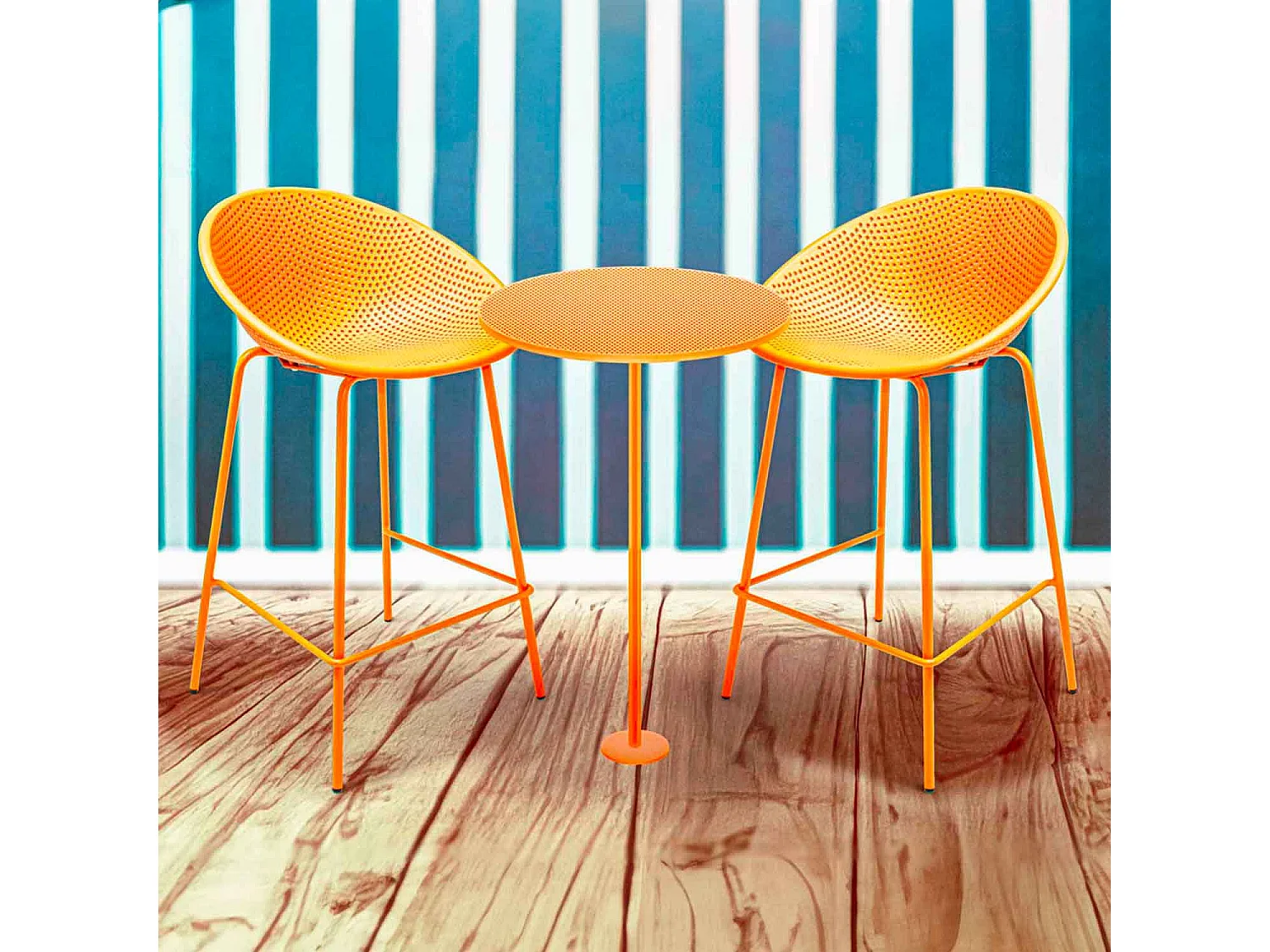 Rio - Set Di 4 Sgabelli H75Cm In Pp-Giallo