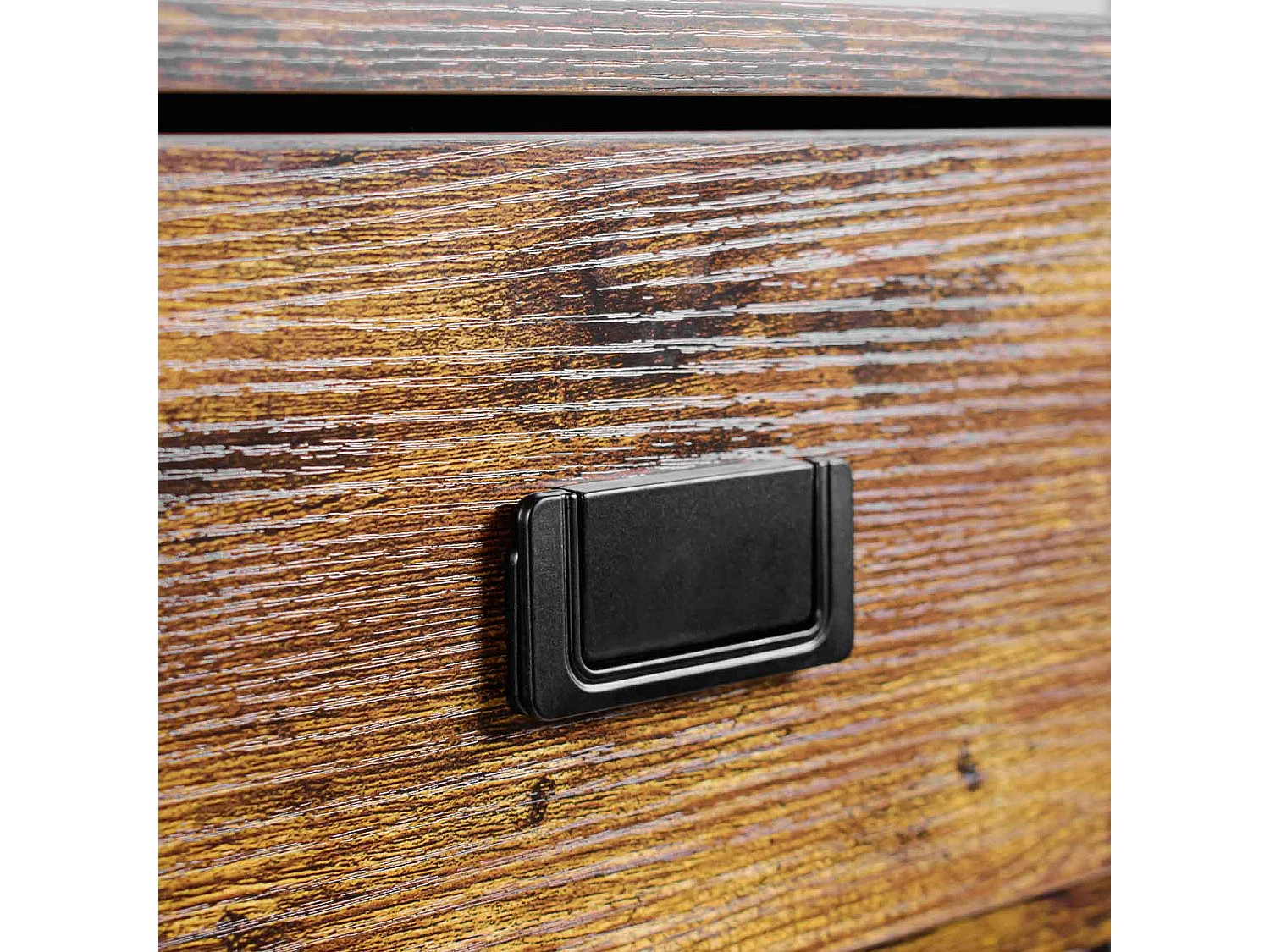 Otari - Bureau de style industriel avec tiroir et étagère de rangements, 110x50xH76 cm