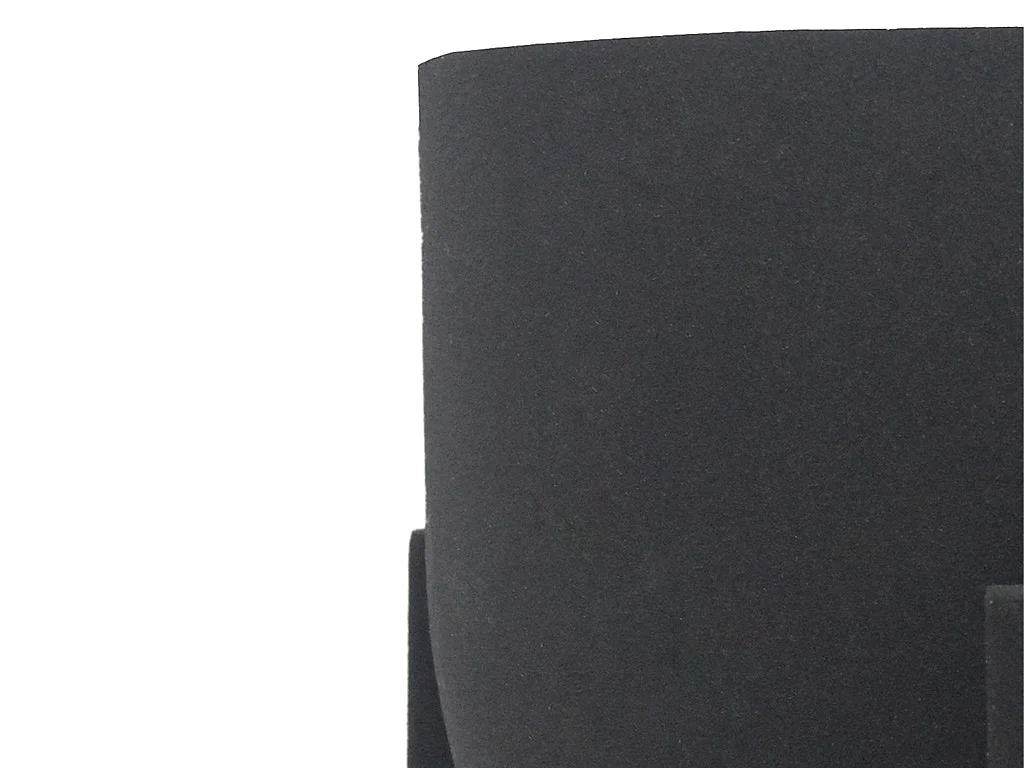 Cache-pot sur pied en métal - D. 18 x H. 25.5 cm - Noir mat - ZARIWI