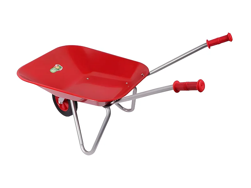 Brouette enfant métal rouge