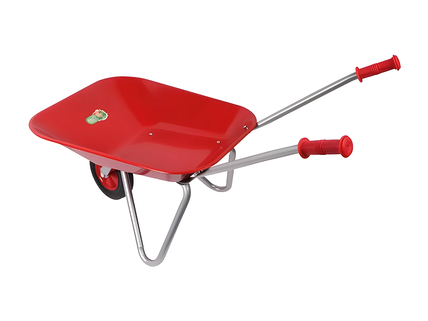 Brouette enfant métal rouge