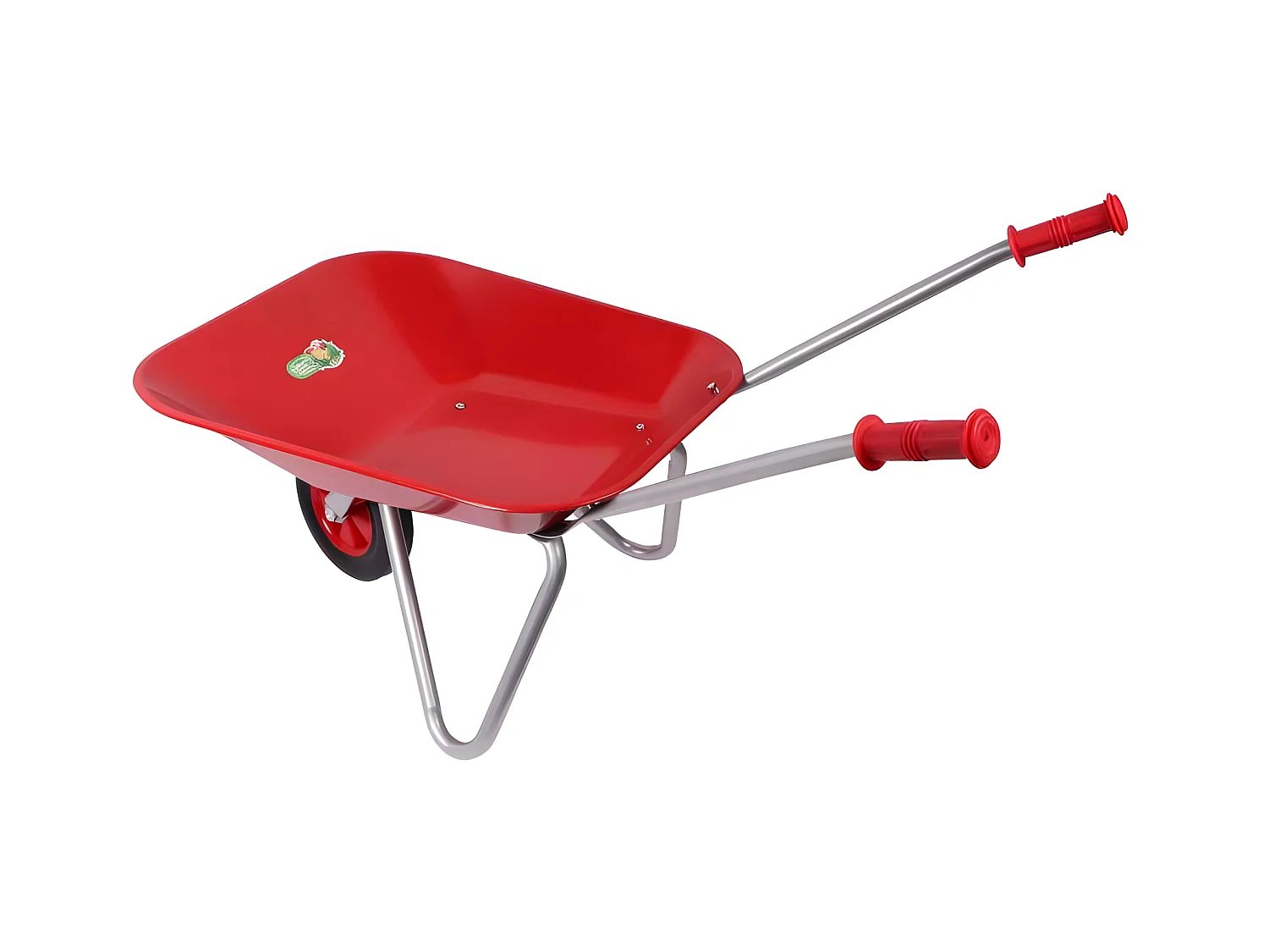 Brouette enfant métal rouge