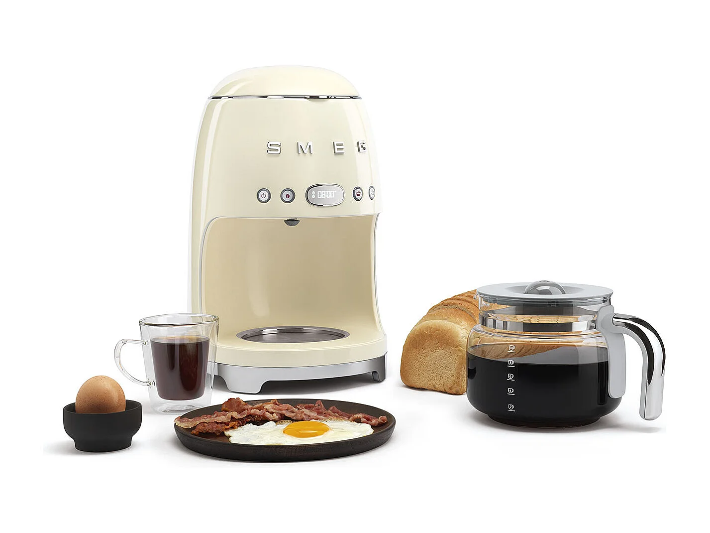 Cafetière filtre années 50 1,4 l crème