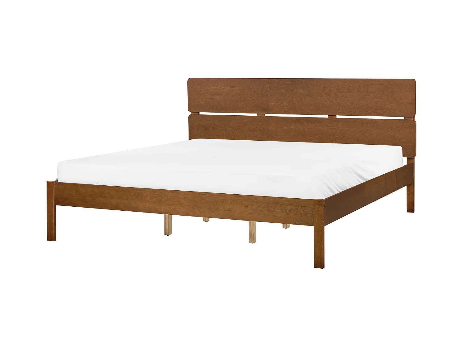 Lit avec sommier Bois BOISSET 180 x 200 cm Marron foncé