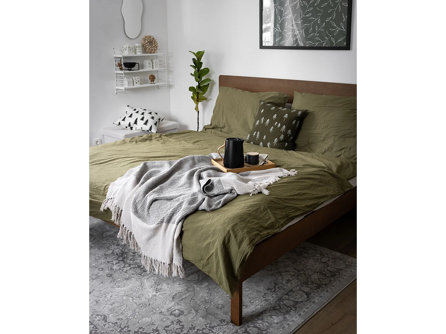 Bed Hout BOISSET 180 x 200 cm Donkerbruin