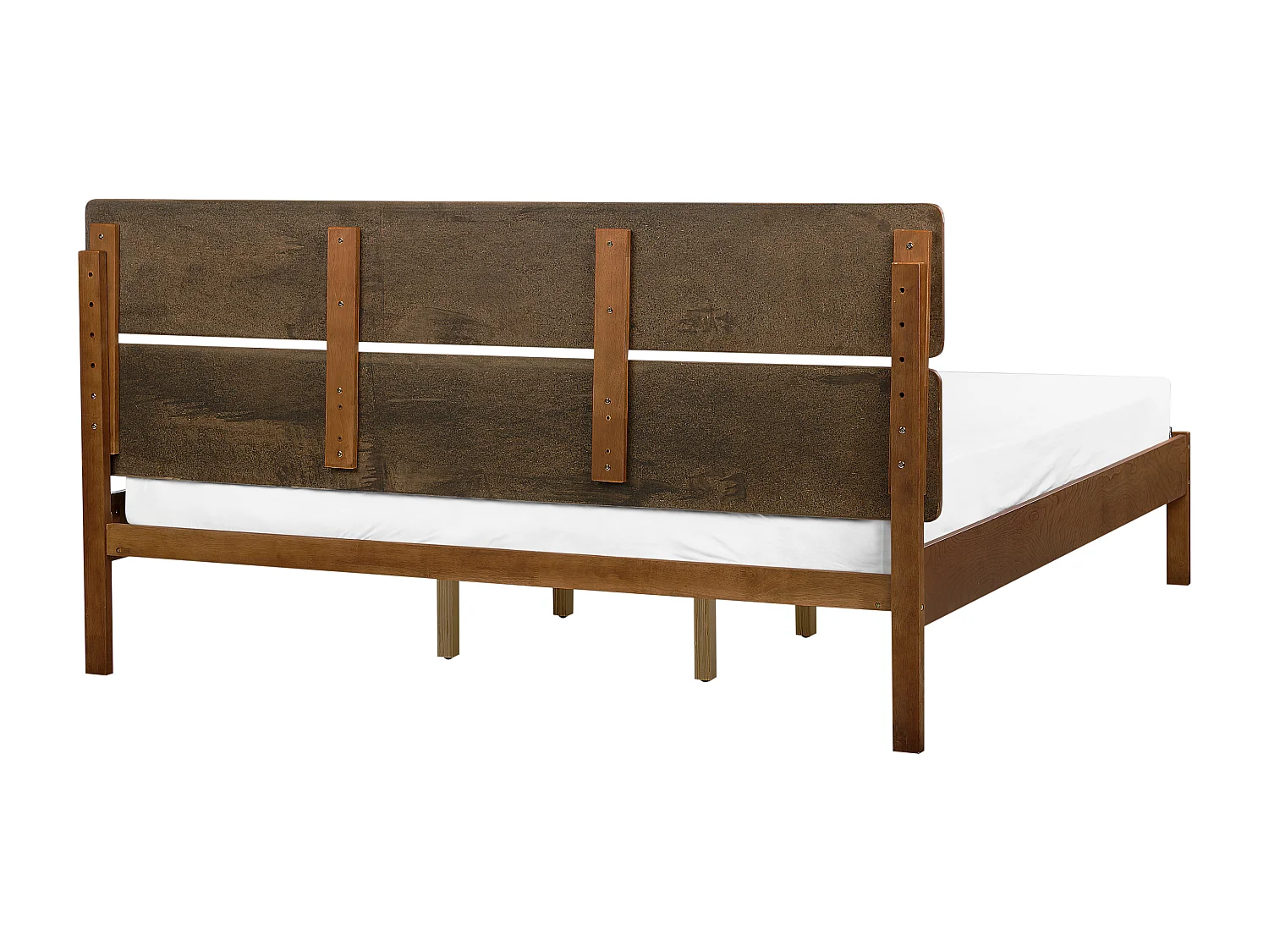 Lit avec sommier Bois BOISSET 180 x 200 cm Marron foncé