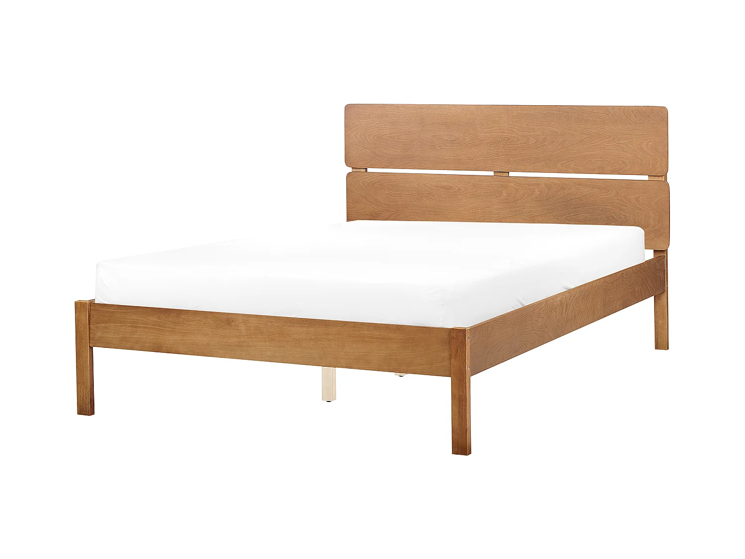 Lit avec sommier Bois BOISSET 140 x 200 cm Marron foncé