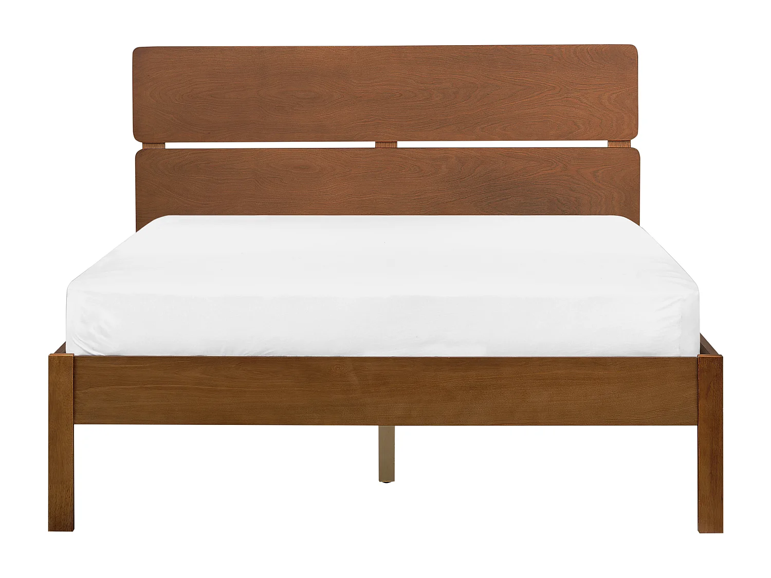 Lit avec sommier Bois BOISSET 140 x 200 cm Marron foncé