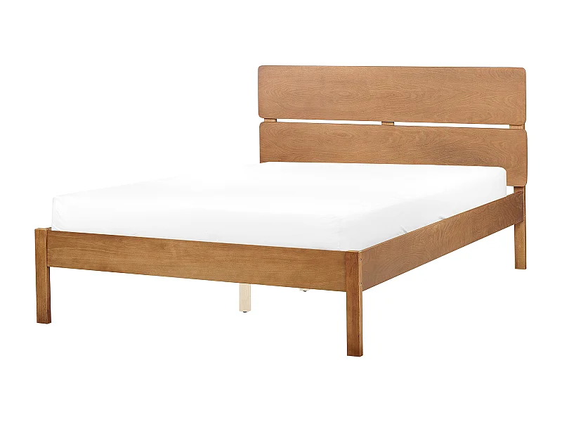 Bett mit Lattenrost Holz BOISSET 140 x 200 cm Dunkelbraun