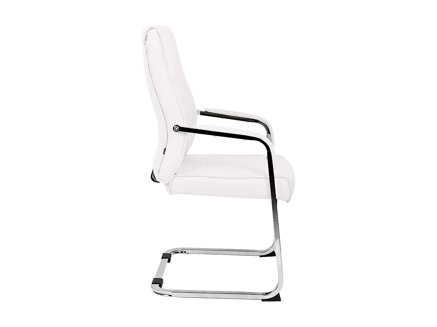 Lot de 2  chaises oscillantes - Similicuir - Blanc - Hobart