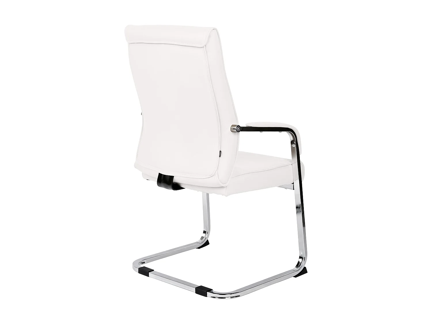 Lot de 2  chaises oscillantes - Similicuir - Blanc - Hobart