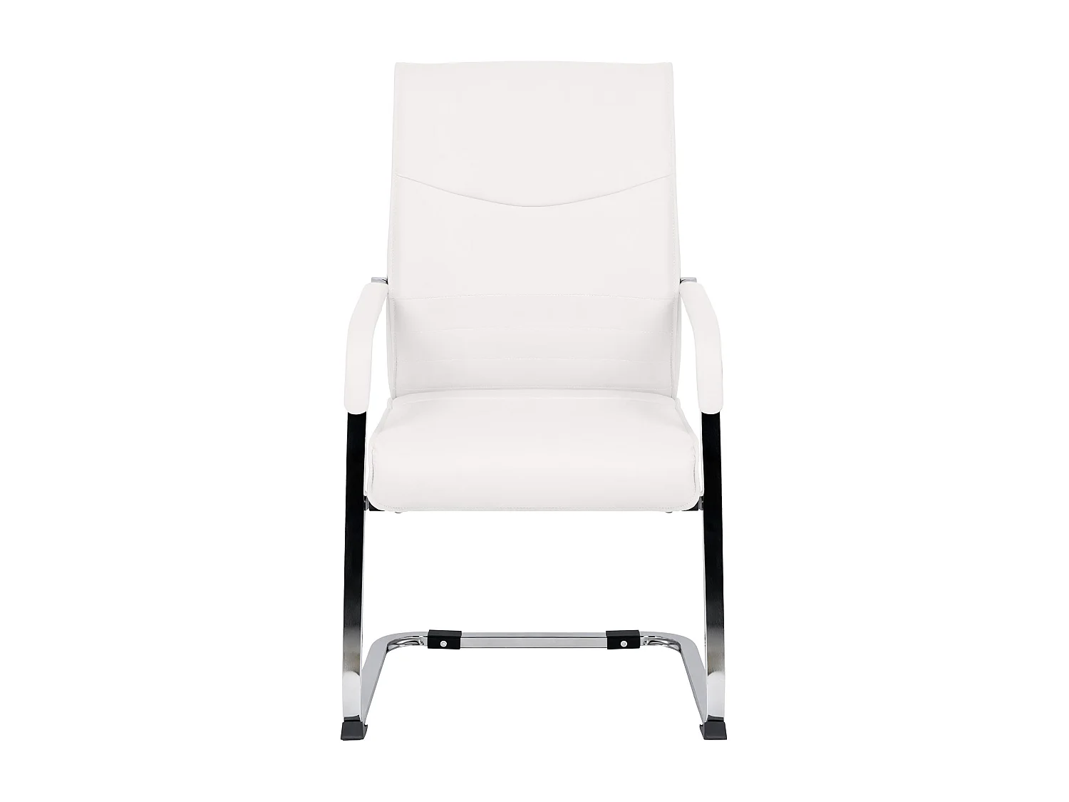 Lot de 2  chaises oscillantes - Similicuir - Blanc - Hobart