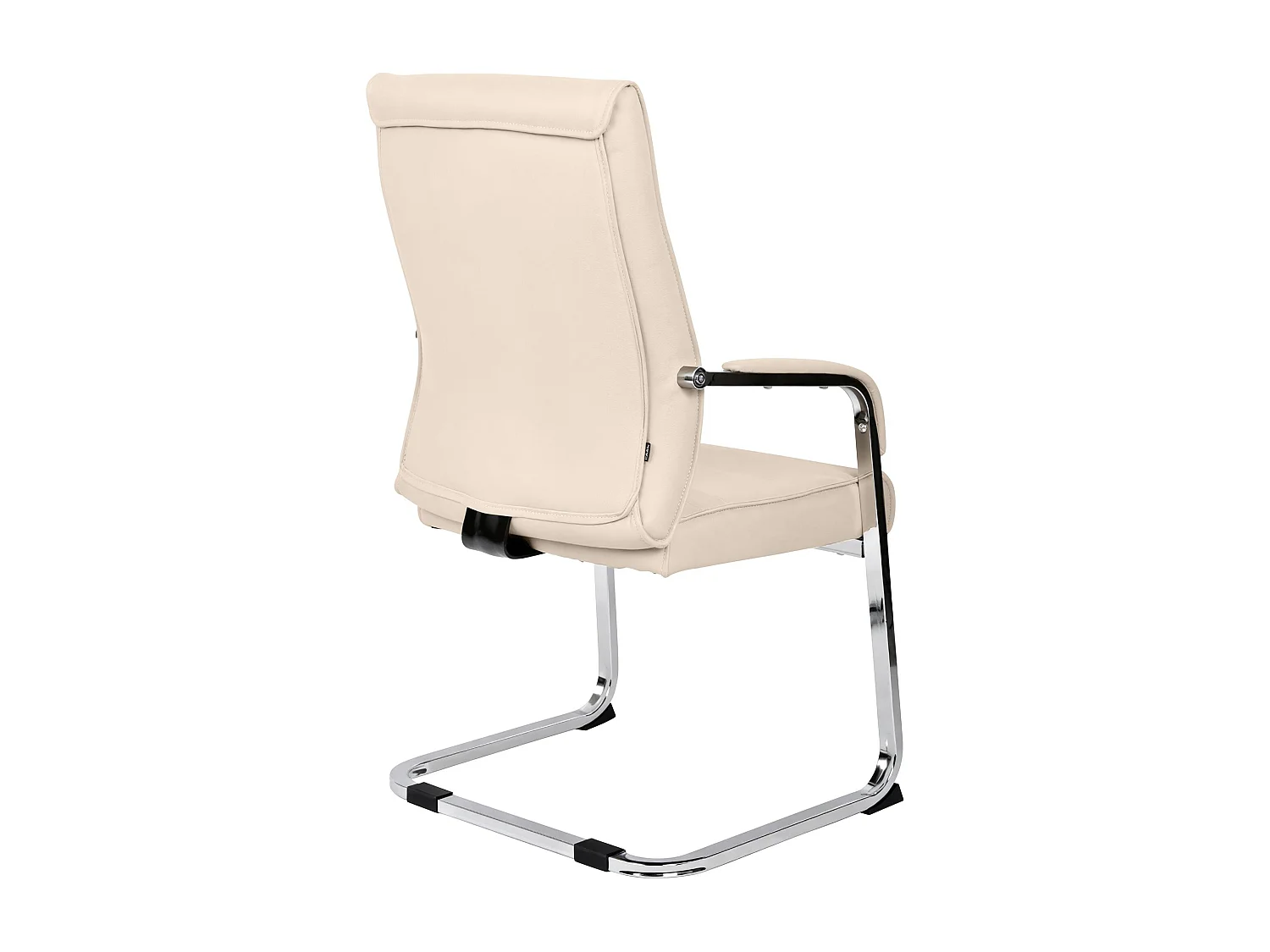 Lot de 2  chaises oscillantes - Similicuir - Crème - Hobart