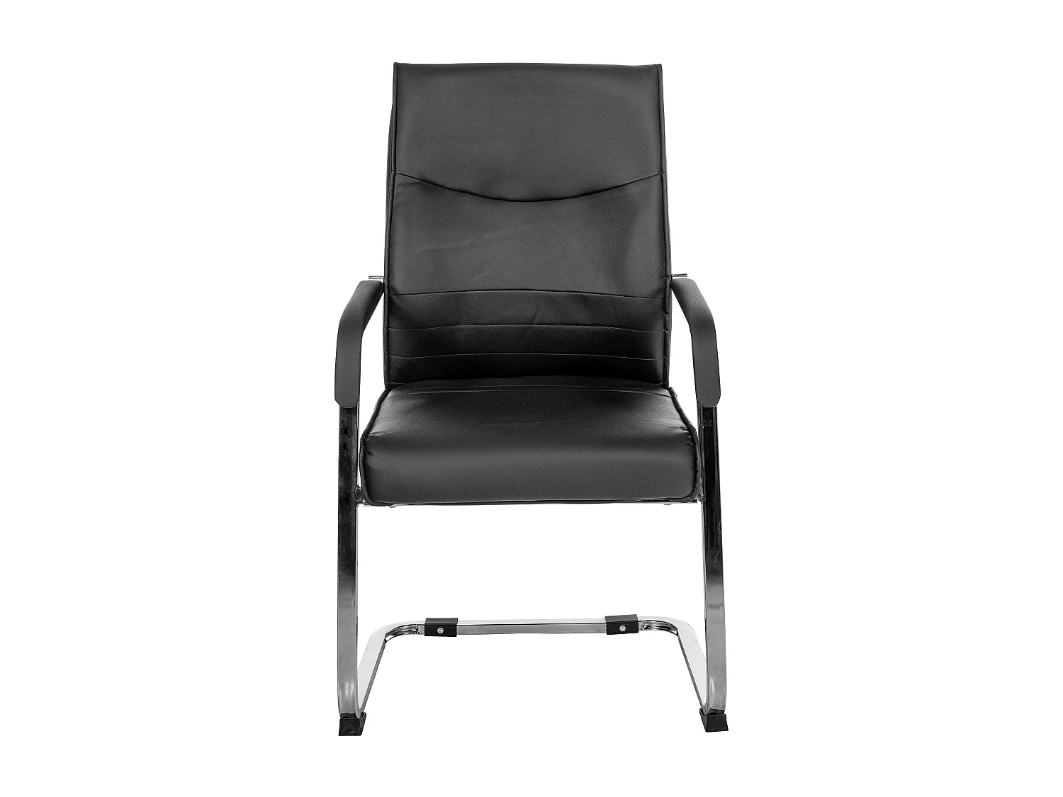 Lot de 2  chaises oscillantes - Similicuir - Noir - Hobart