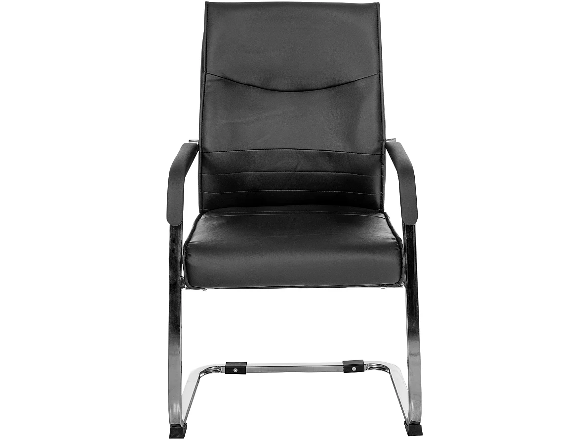 Lot de 2  chaises oscillantes - Similicuir - Noir - Hobart