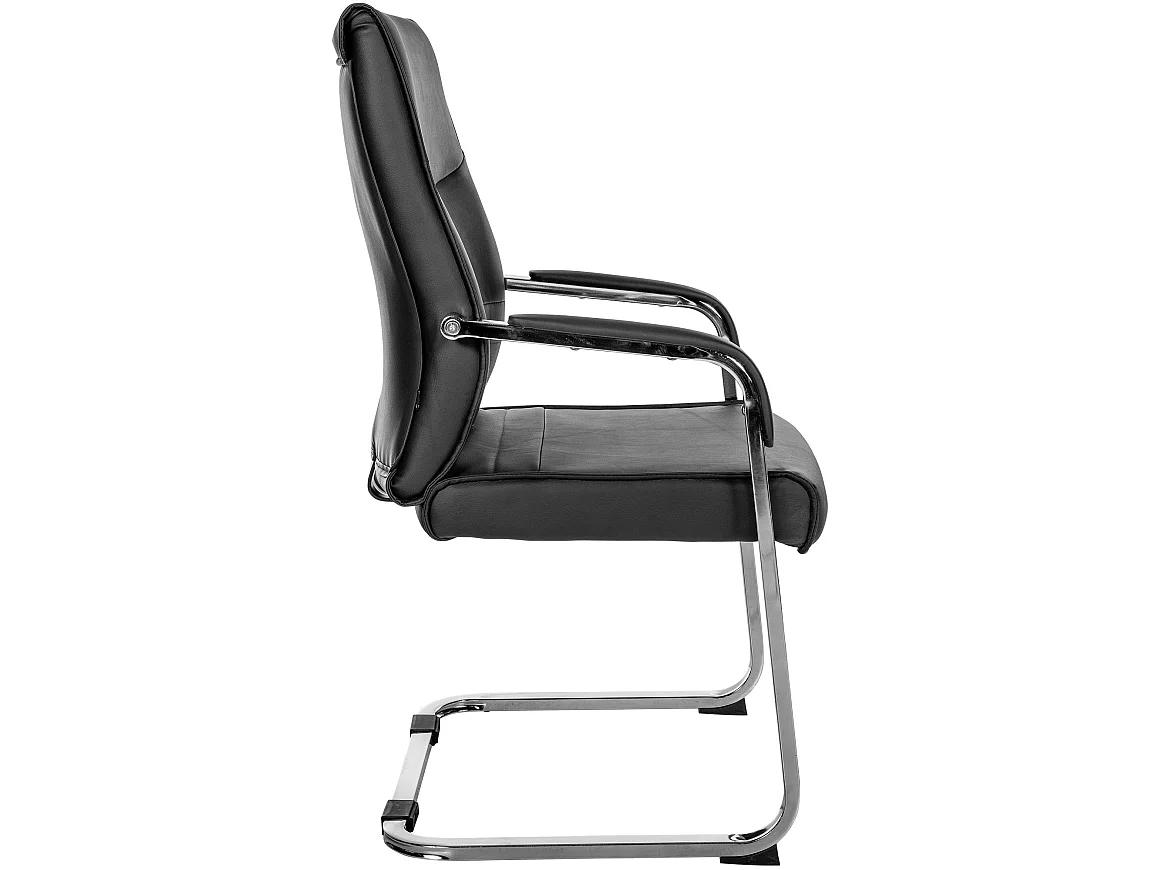 Lot de 2  chaises oscillantes - Similicuir - Noir - Hobart