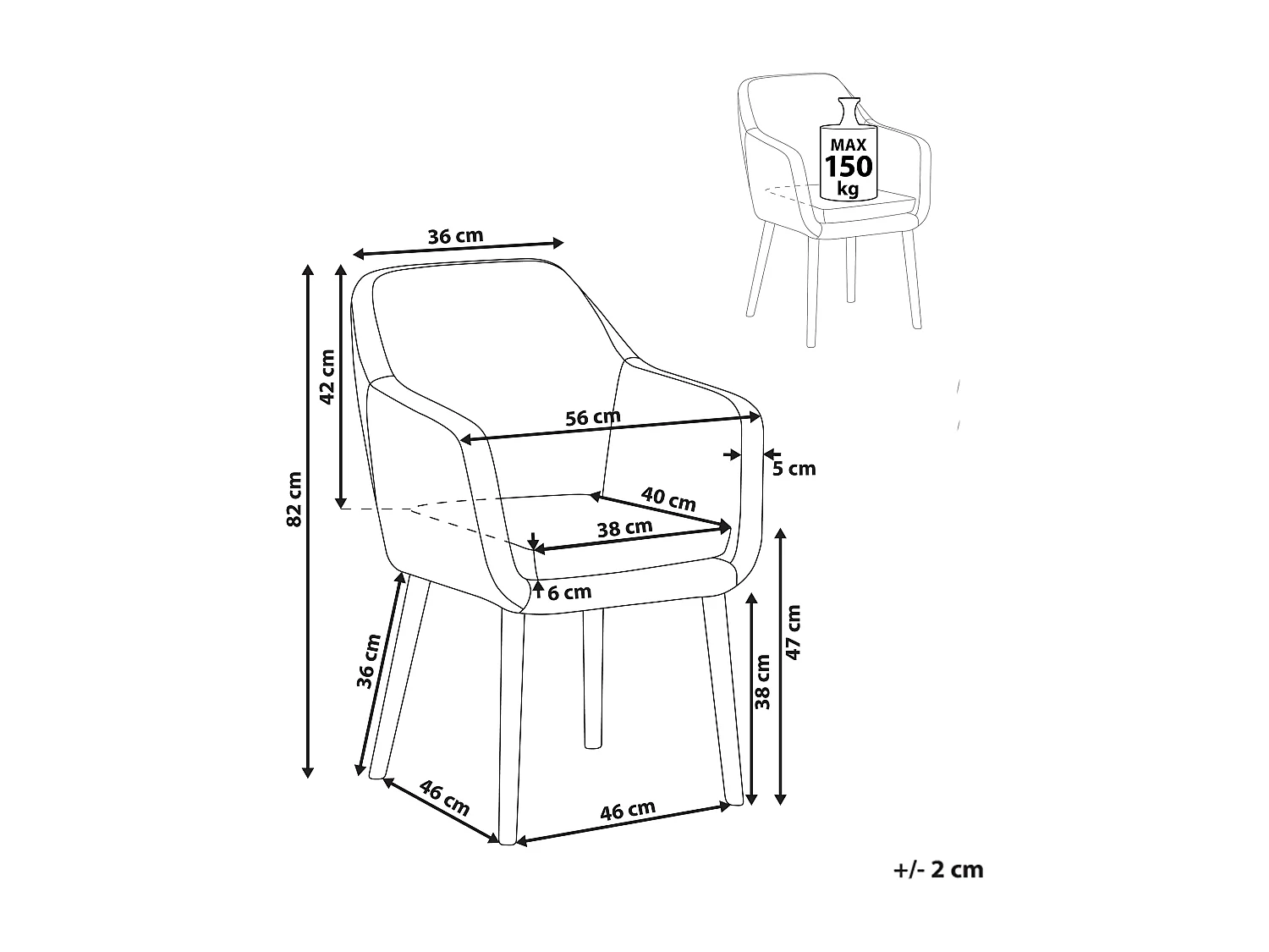 Chaise de salle à manger YORKVILLE II Velours Taupe