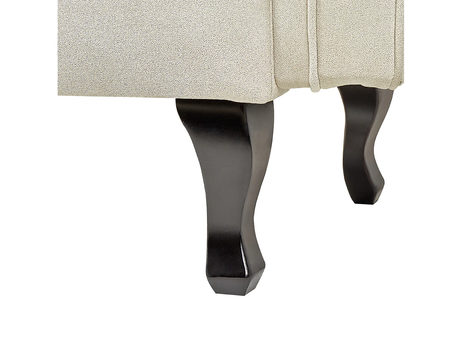 Chaise longue à droite en velours beige clair LATTES II
