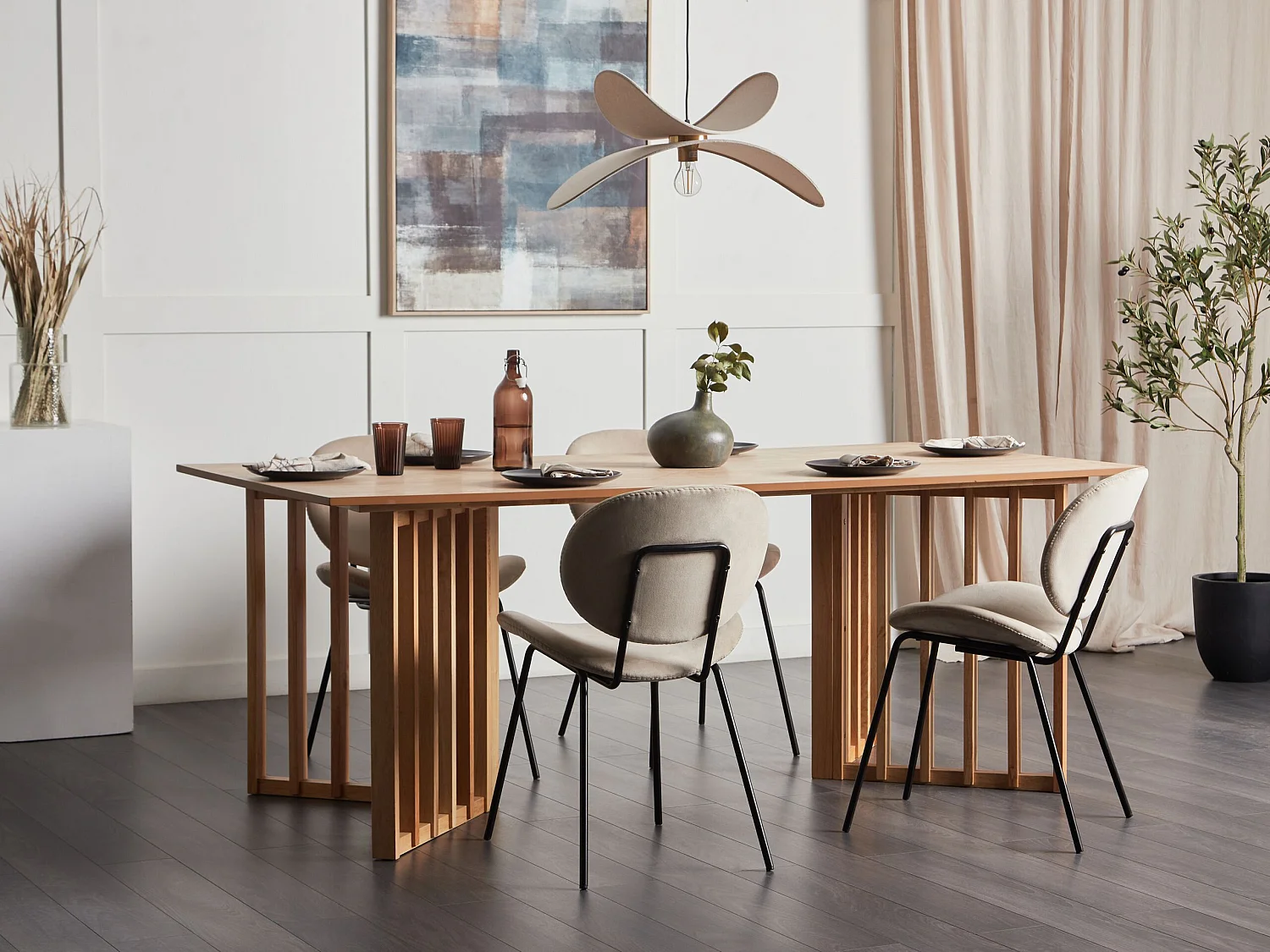 Tavolo da pranzo LEANDRA Frassino chiaro 200 cm 100 cm