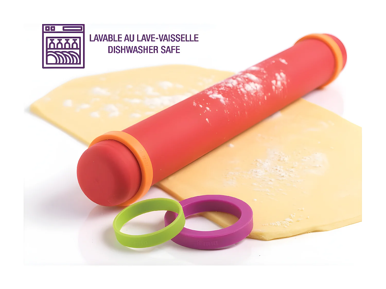 Rouleau à pâtisserie ajustable