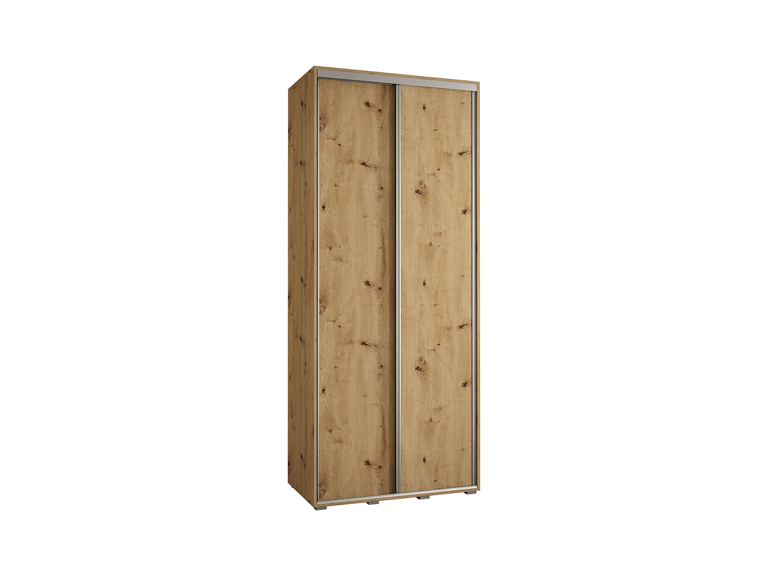 ARMOIRE DAVOS 1 À PORTES COULISSANTES 235,2/100/45 2 portes (Artisan/Artisan/Argent)