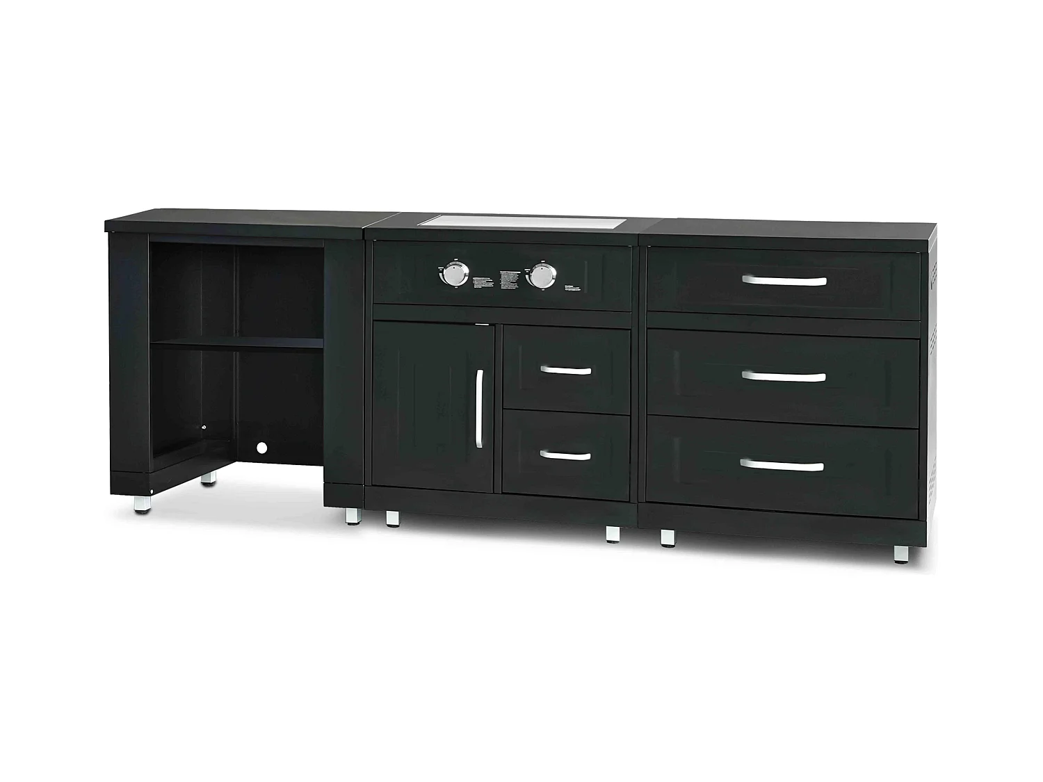 Cuisine d'extérieur 3 modules avec gazinière