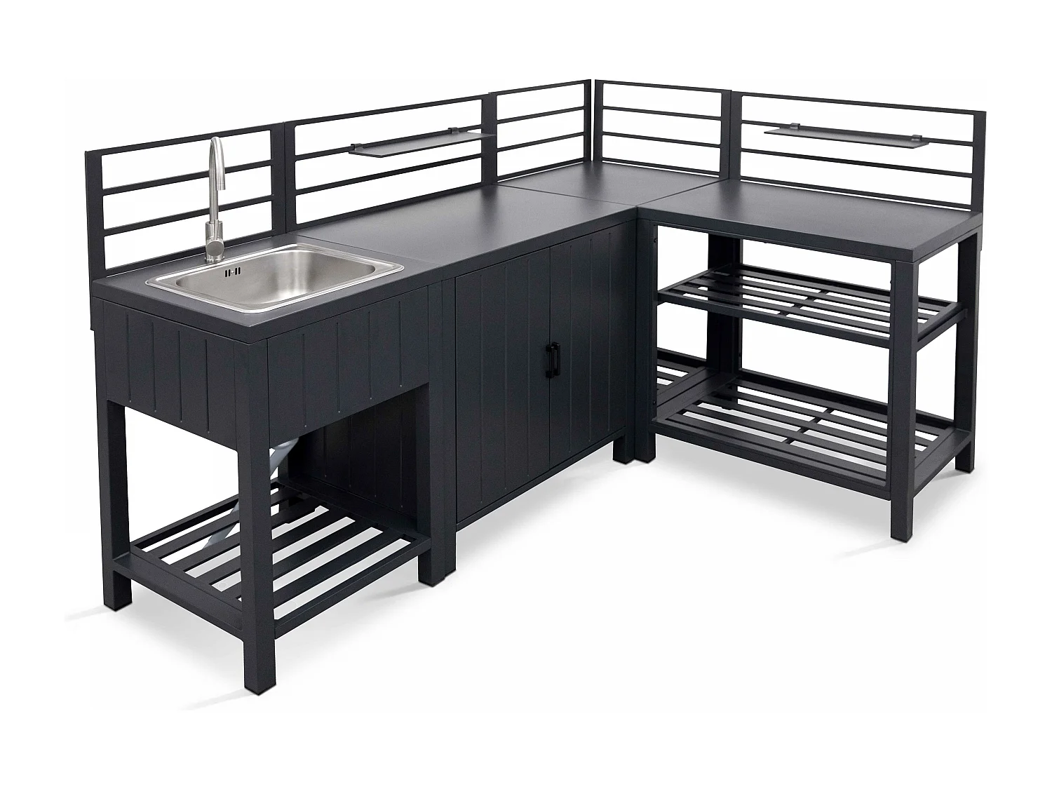 Meuble évier inox cuisine extérieure