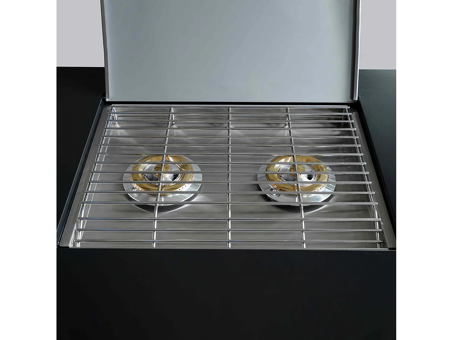 Meuble gazinière 2 brûleurs pour cuisine extérieure