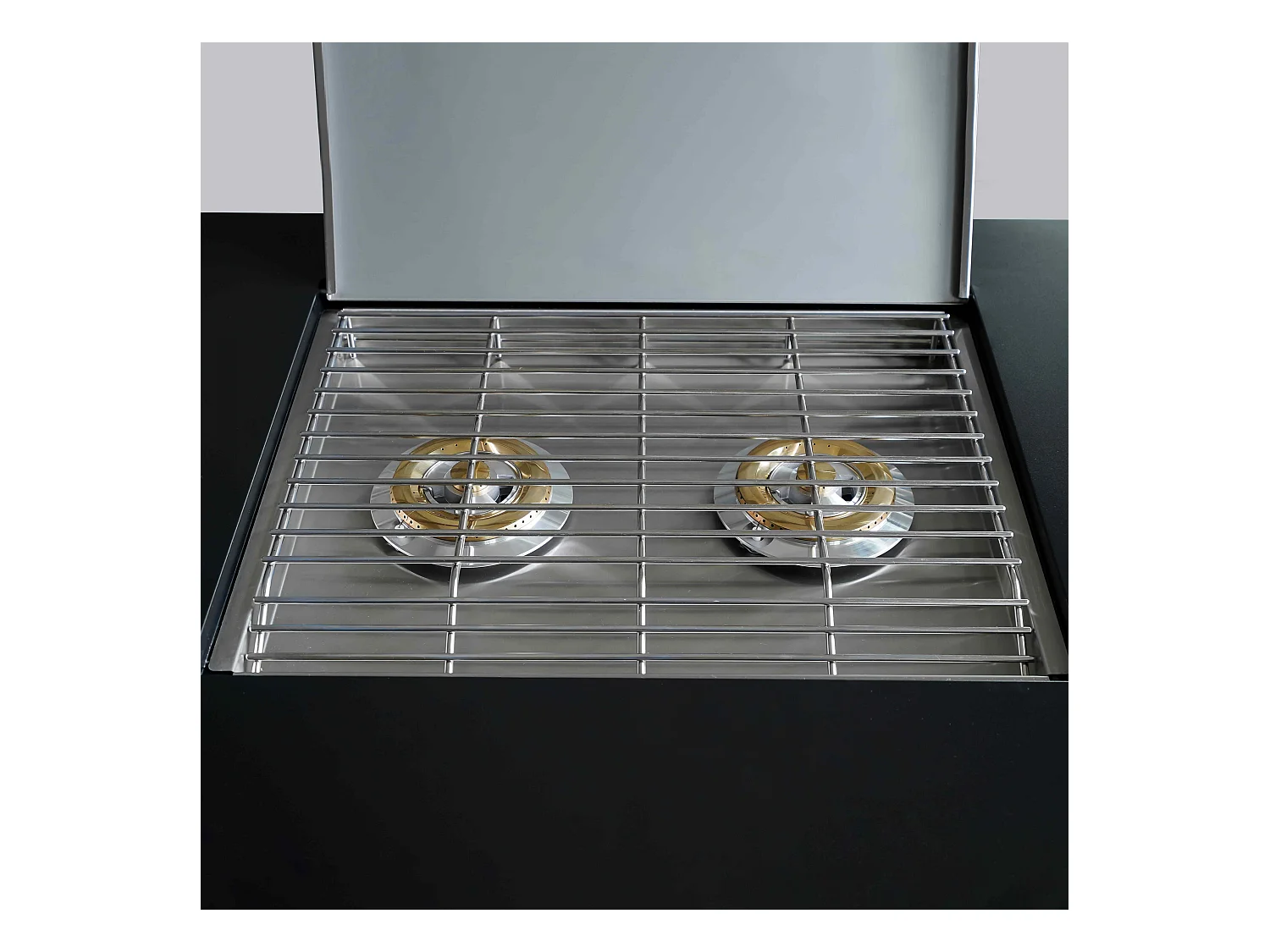 Meuble gazinière 2 brûleurs pour cuisine extérieure