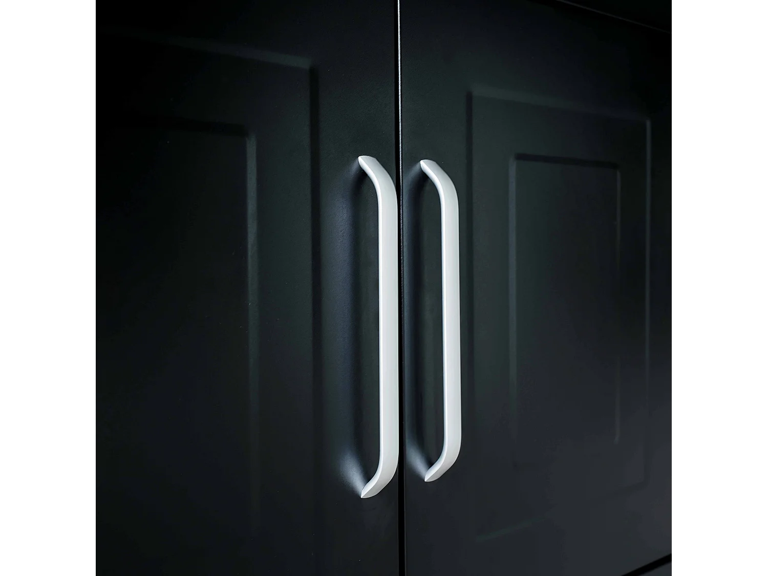 Meuble évier 2 portes pour cuisine extérieure noir